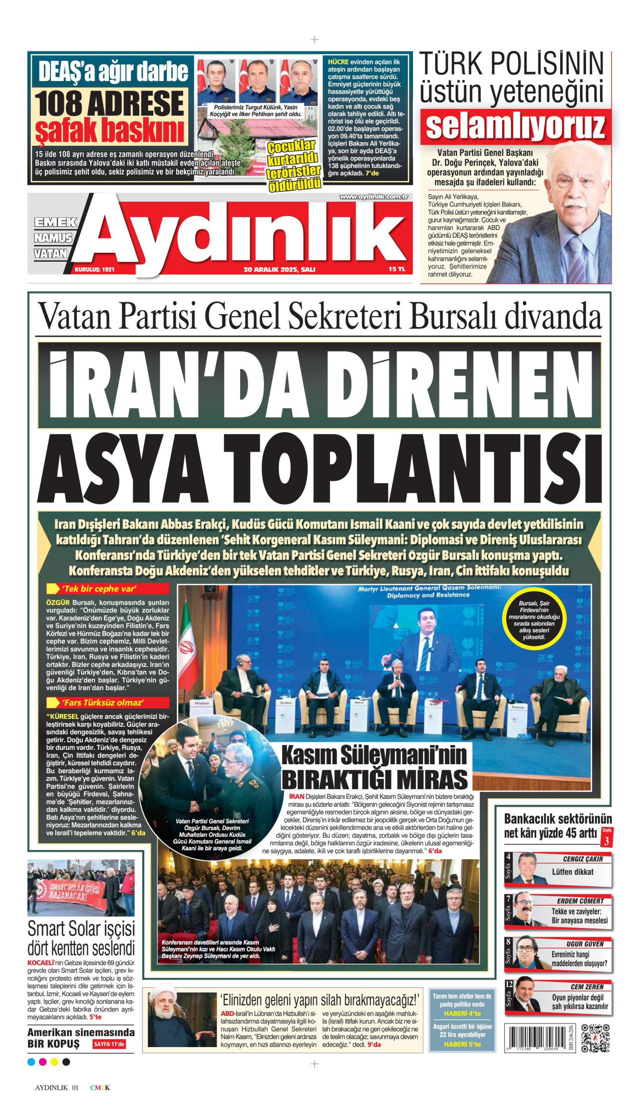 Aydınlık Gazetesi - 30.12.2025
