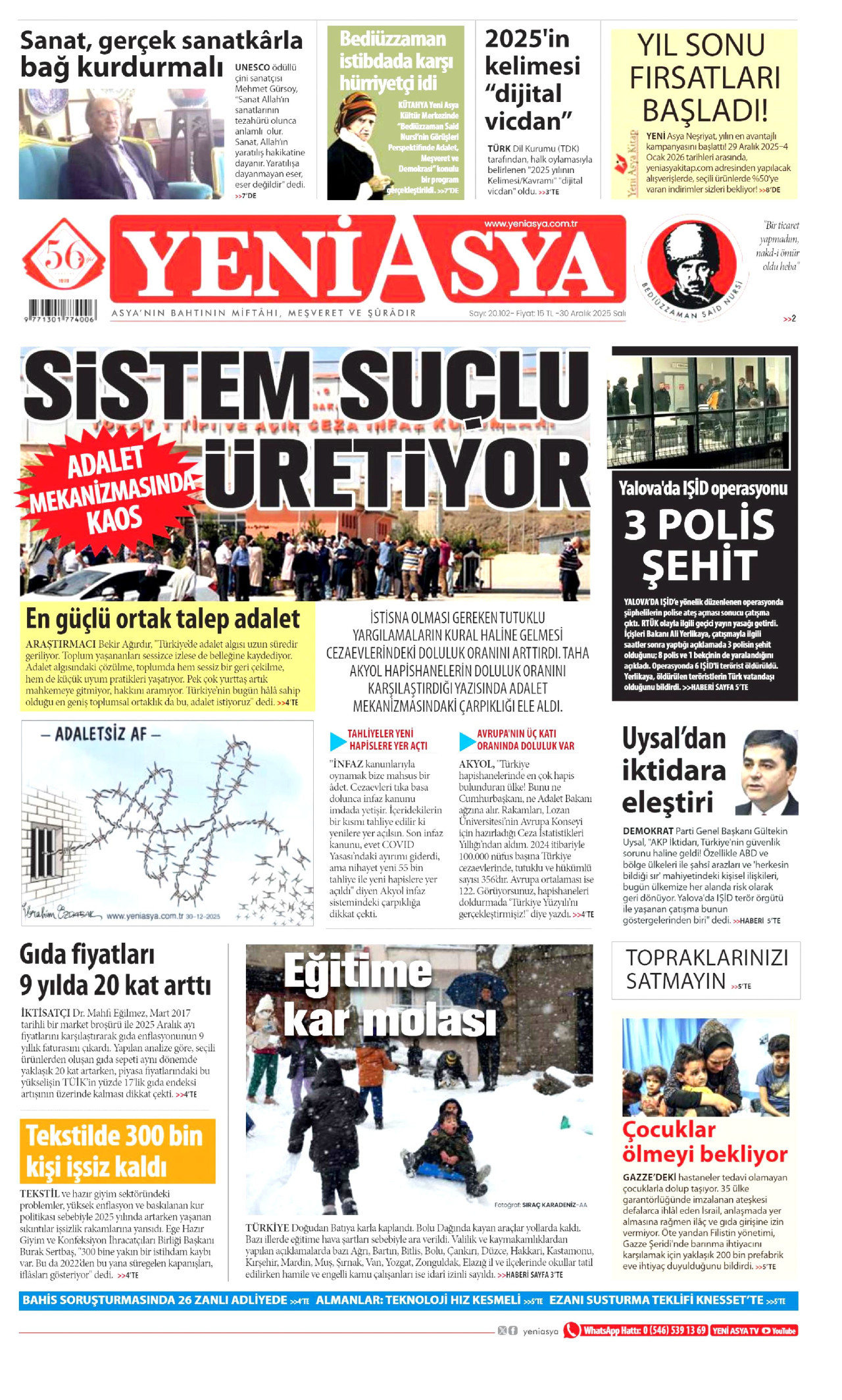 Yeni Asya - 30.12.2025