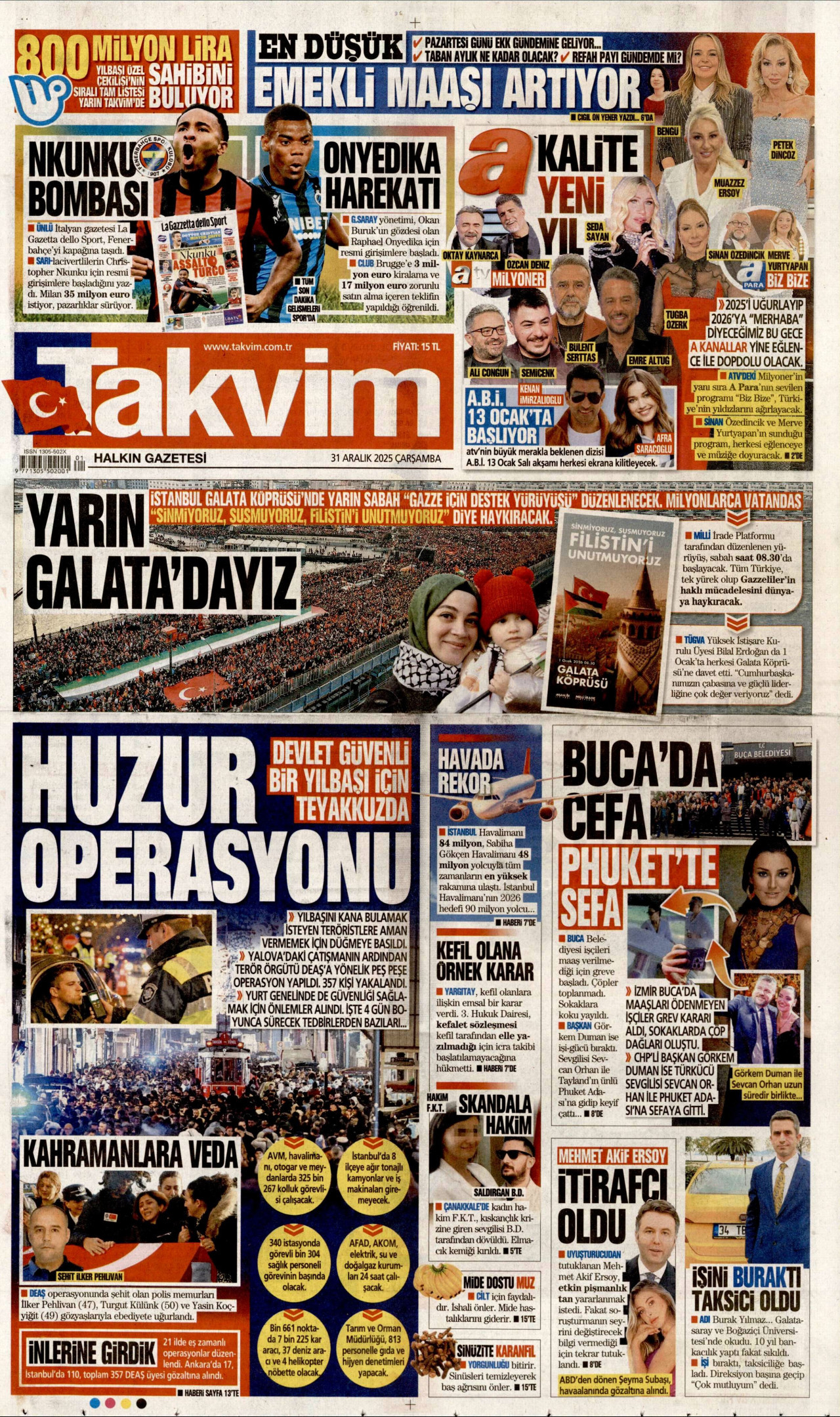 Takvim - 31.12.2025