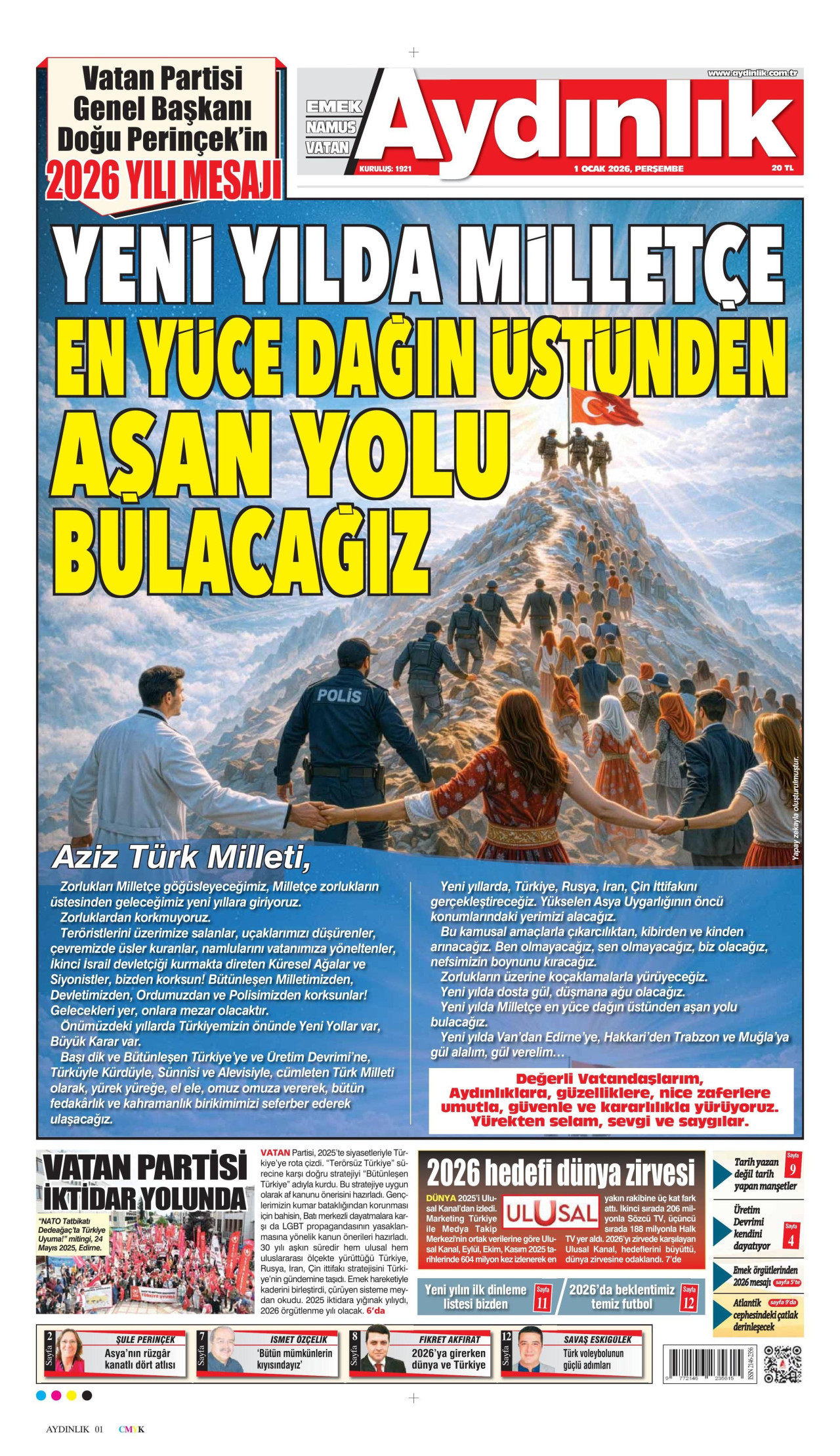 Aydınlık Gazetesi - 01.01.2026