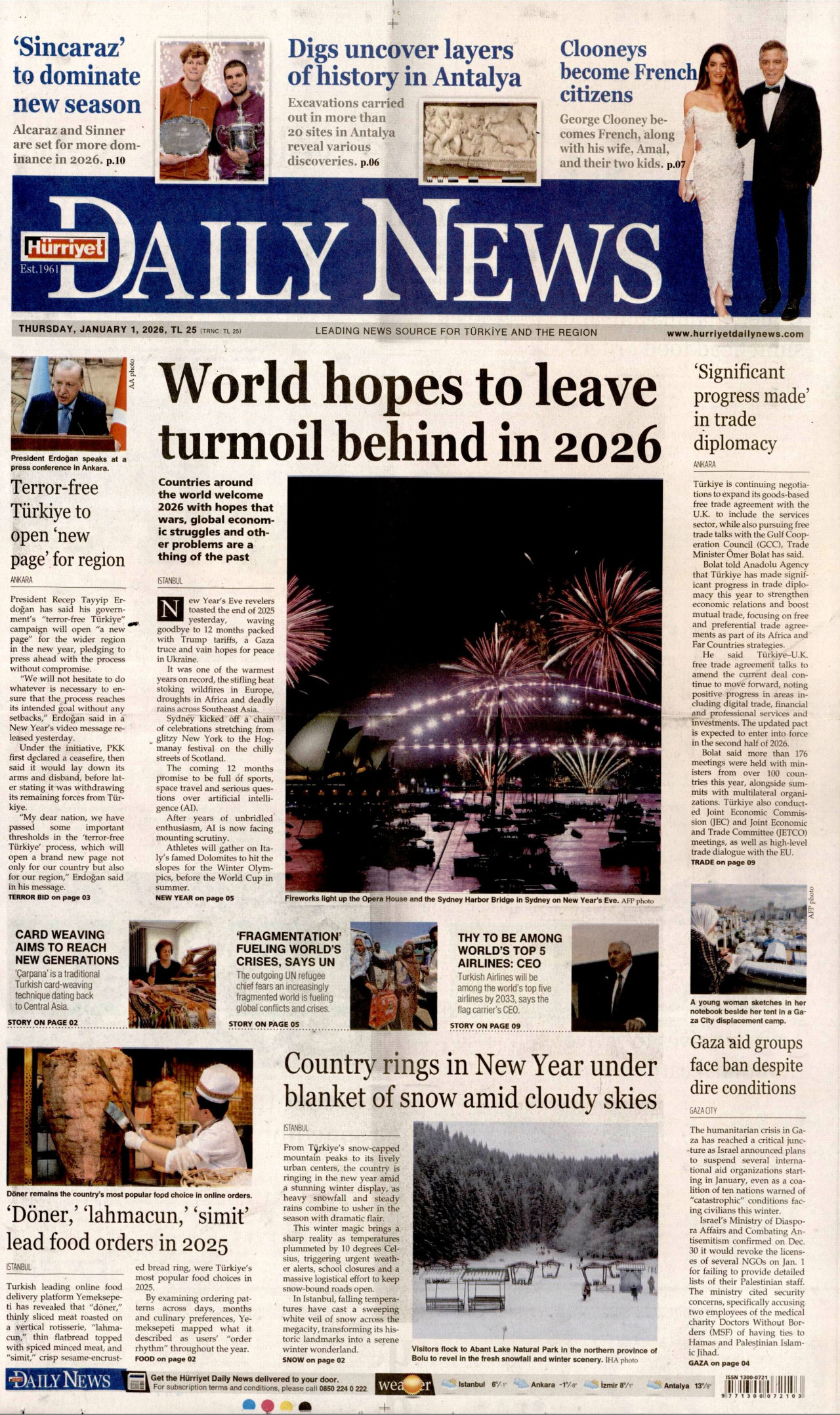 Hürriyet Daily News - 01.01.2026
