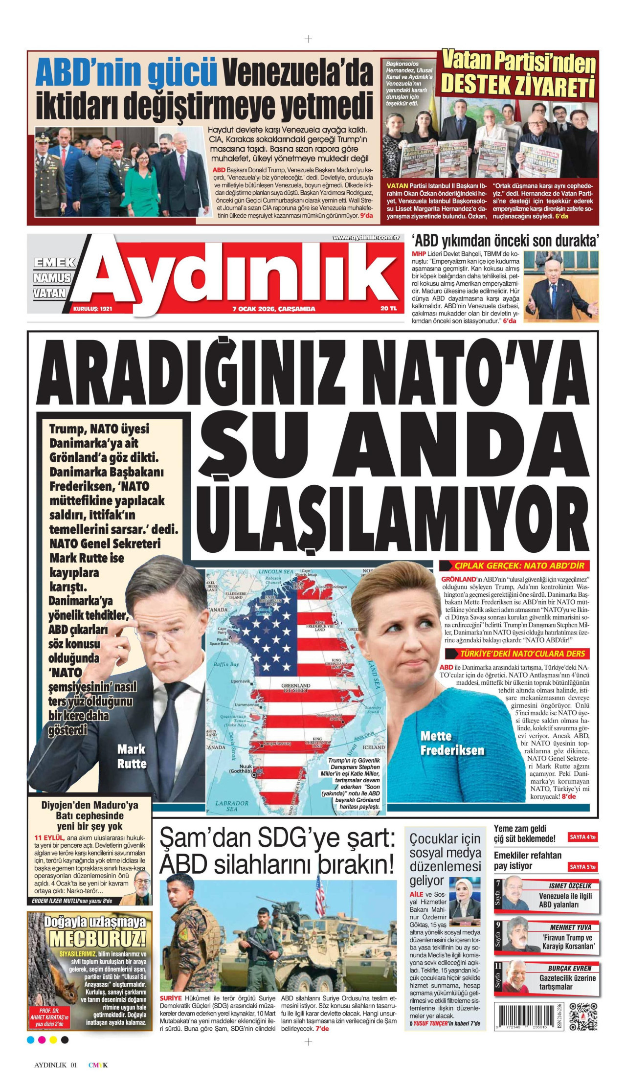 Aydınlık Gazetesi - 1 Mart 2026