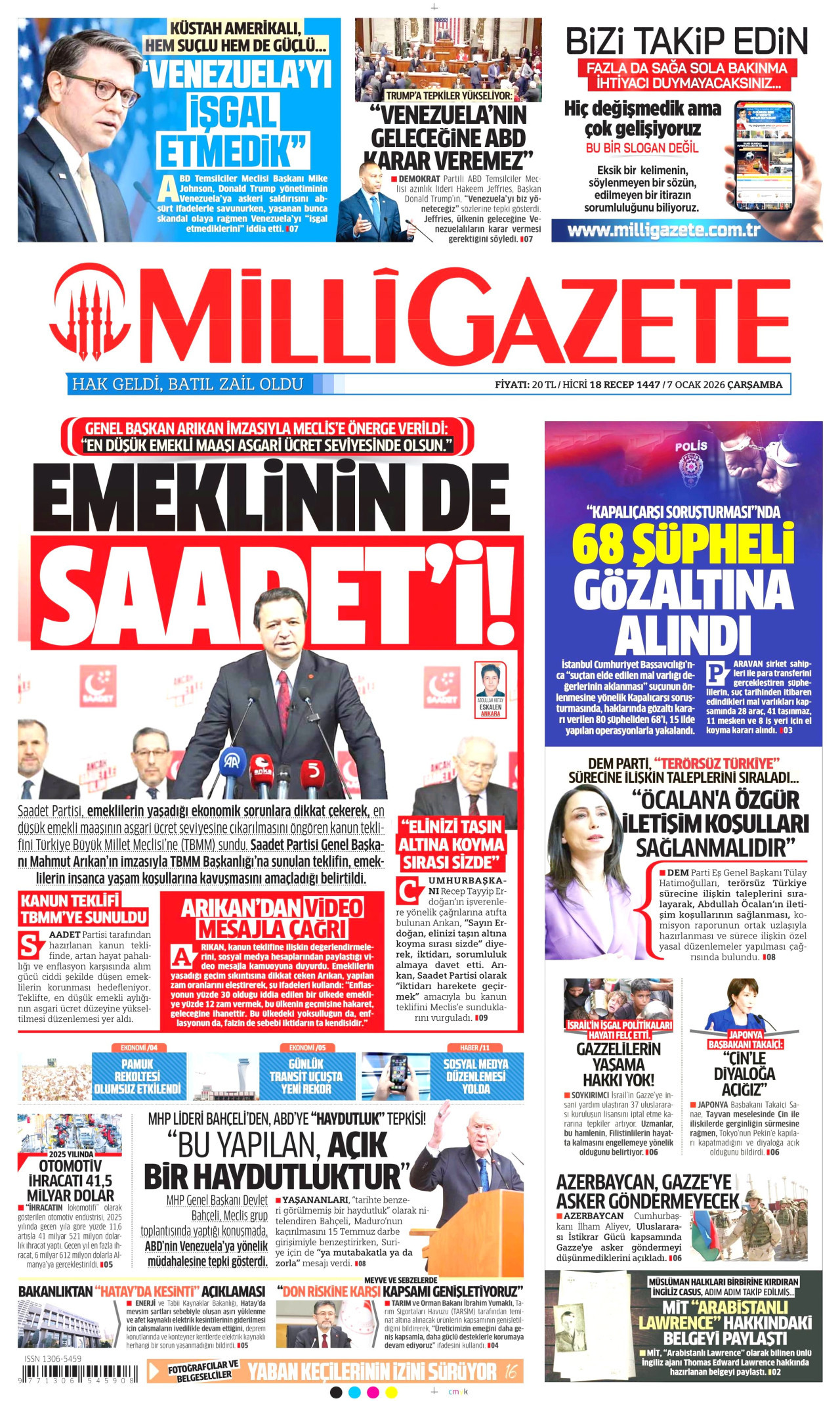 Milli Gazete - 7 Ocak 2026