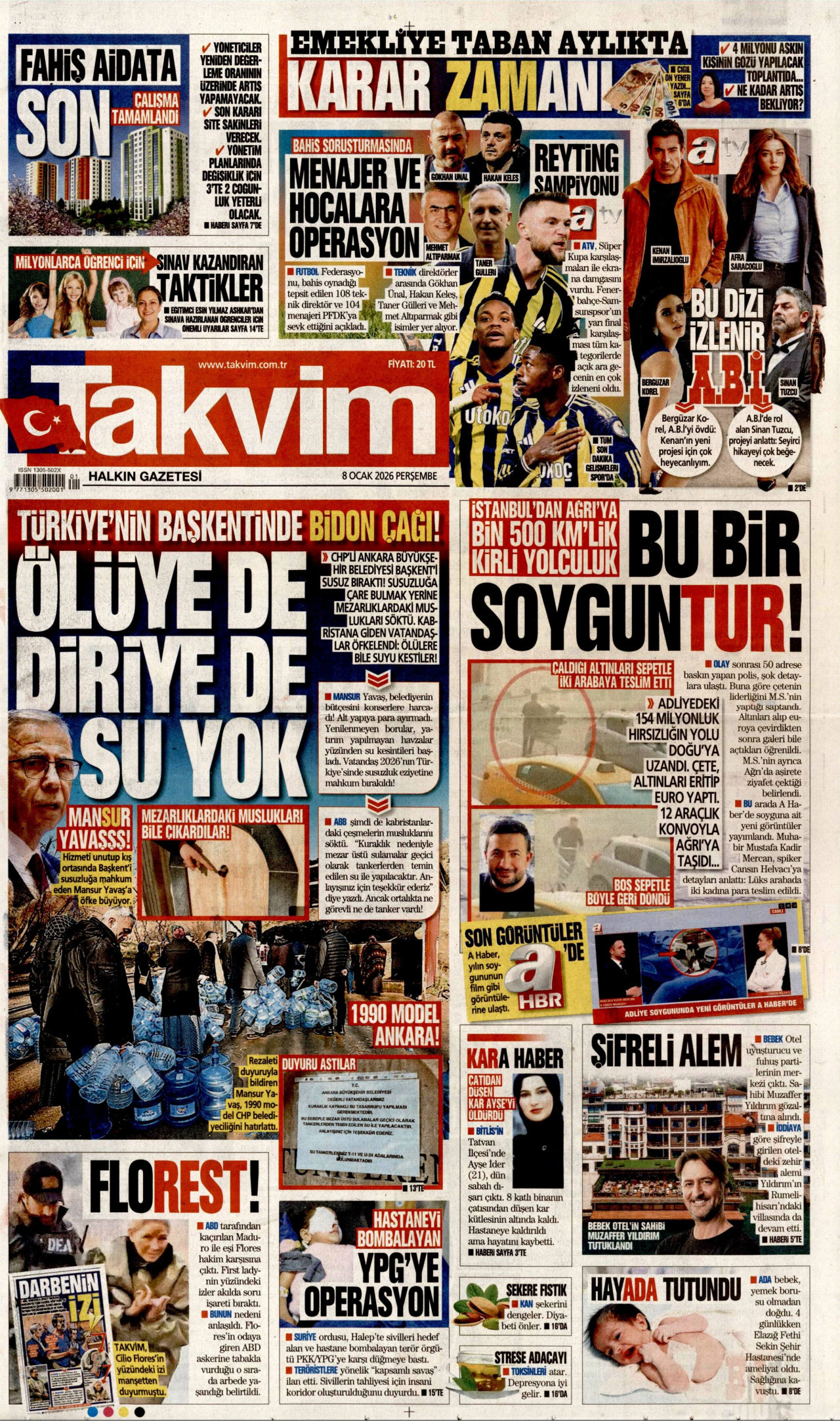 Takvim - 8 Ocak 2026