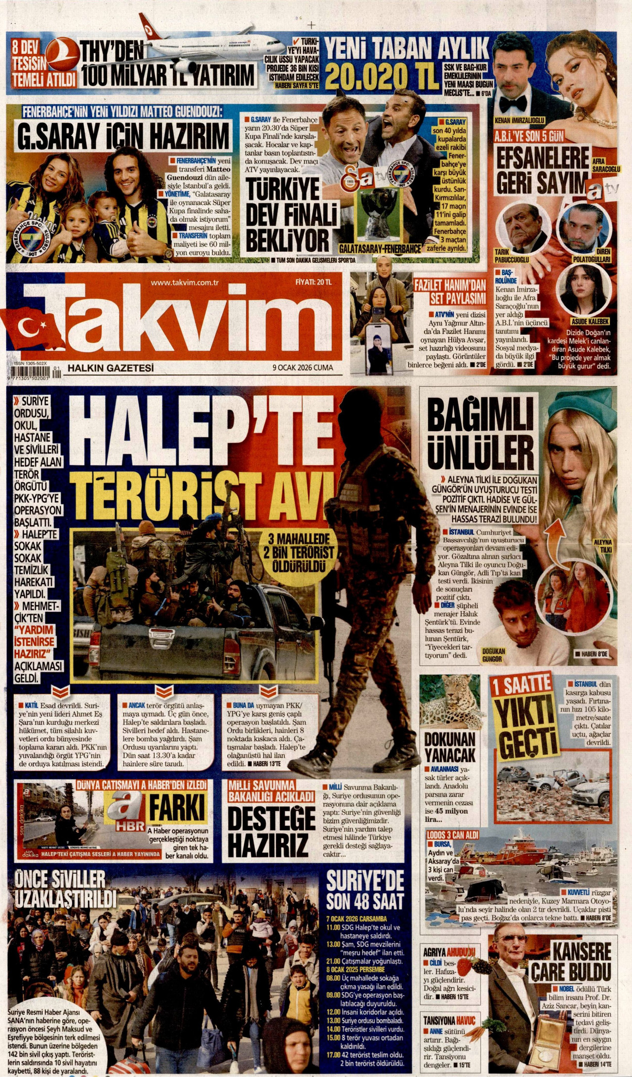 Takvim - 9 Ocak 2026
