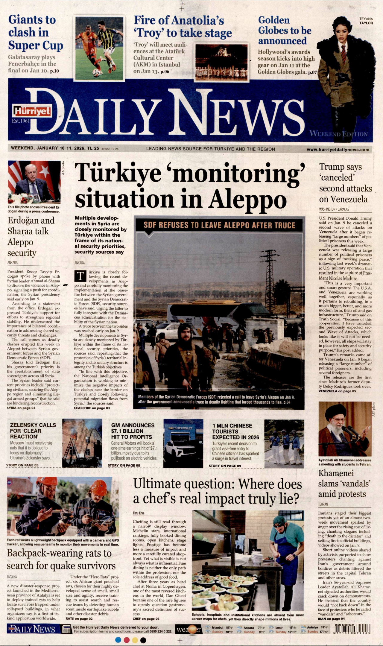 Hürriyet Daily News - 10.01.2026