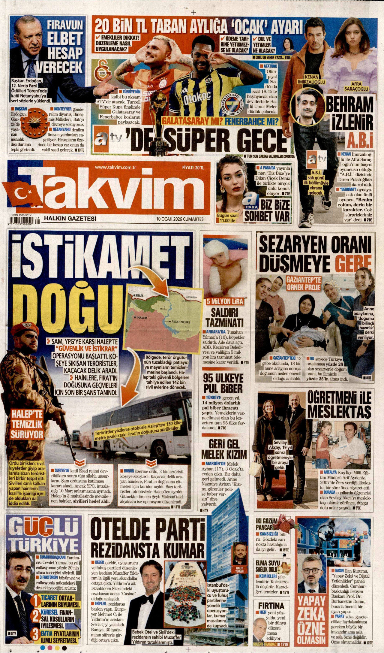 Takvim - 10 Ocak 2026