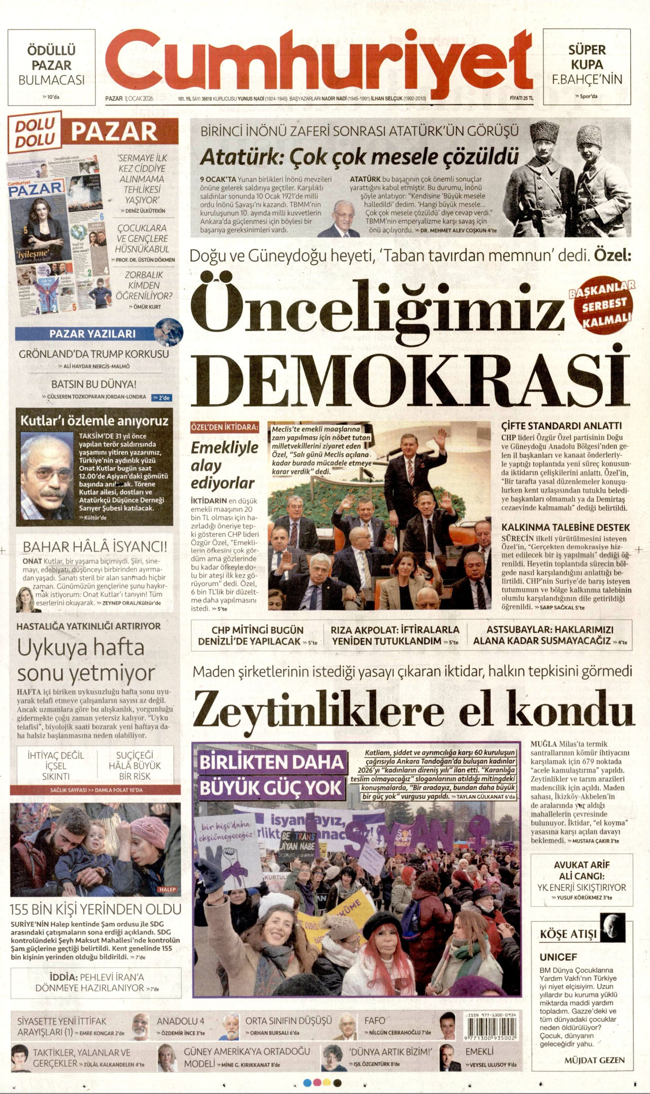 Cumhuriyet - 11 Ocak 2026