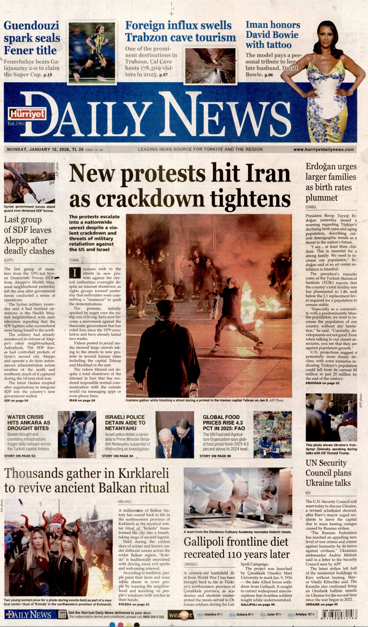 Hürriyet Daily News - 12.01.2026
