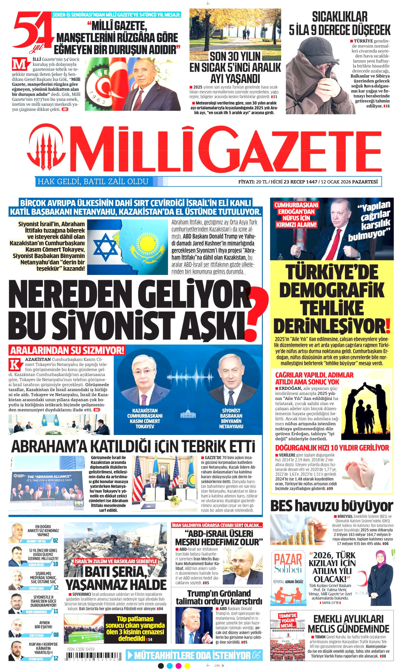 Milli Gazete - 12.01.2026