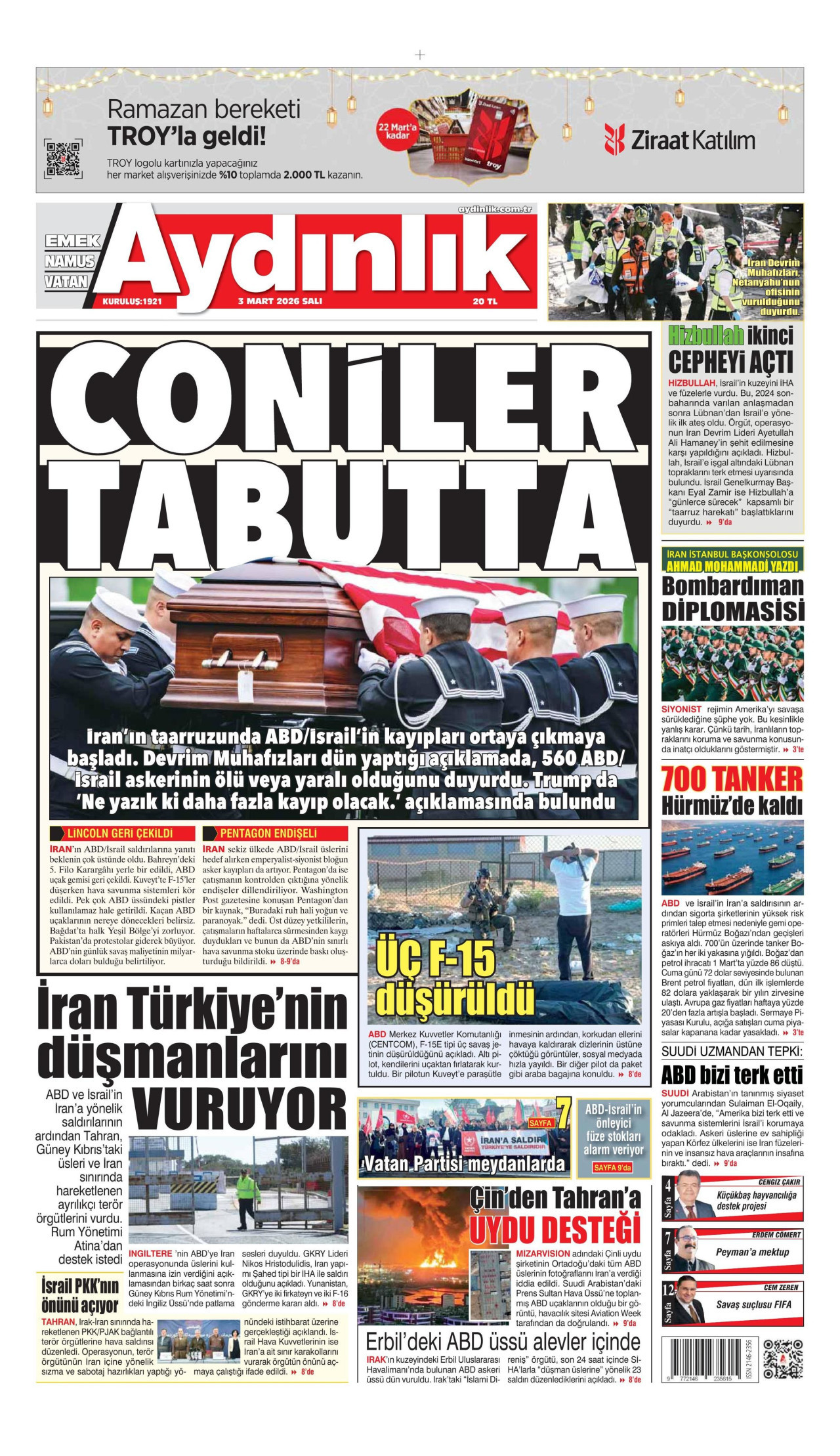 Aydınlık Gazetesi Manşet