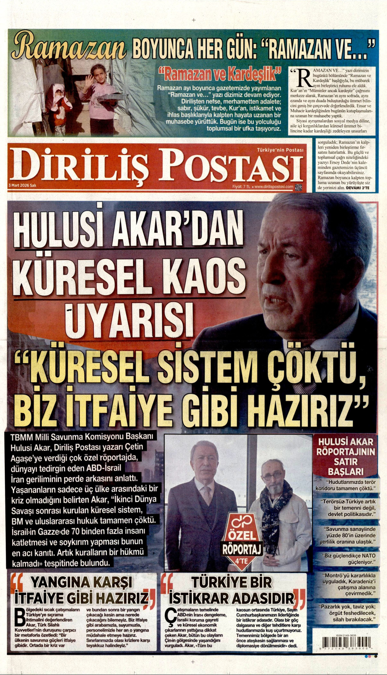 Diriliş Postası Manşet
