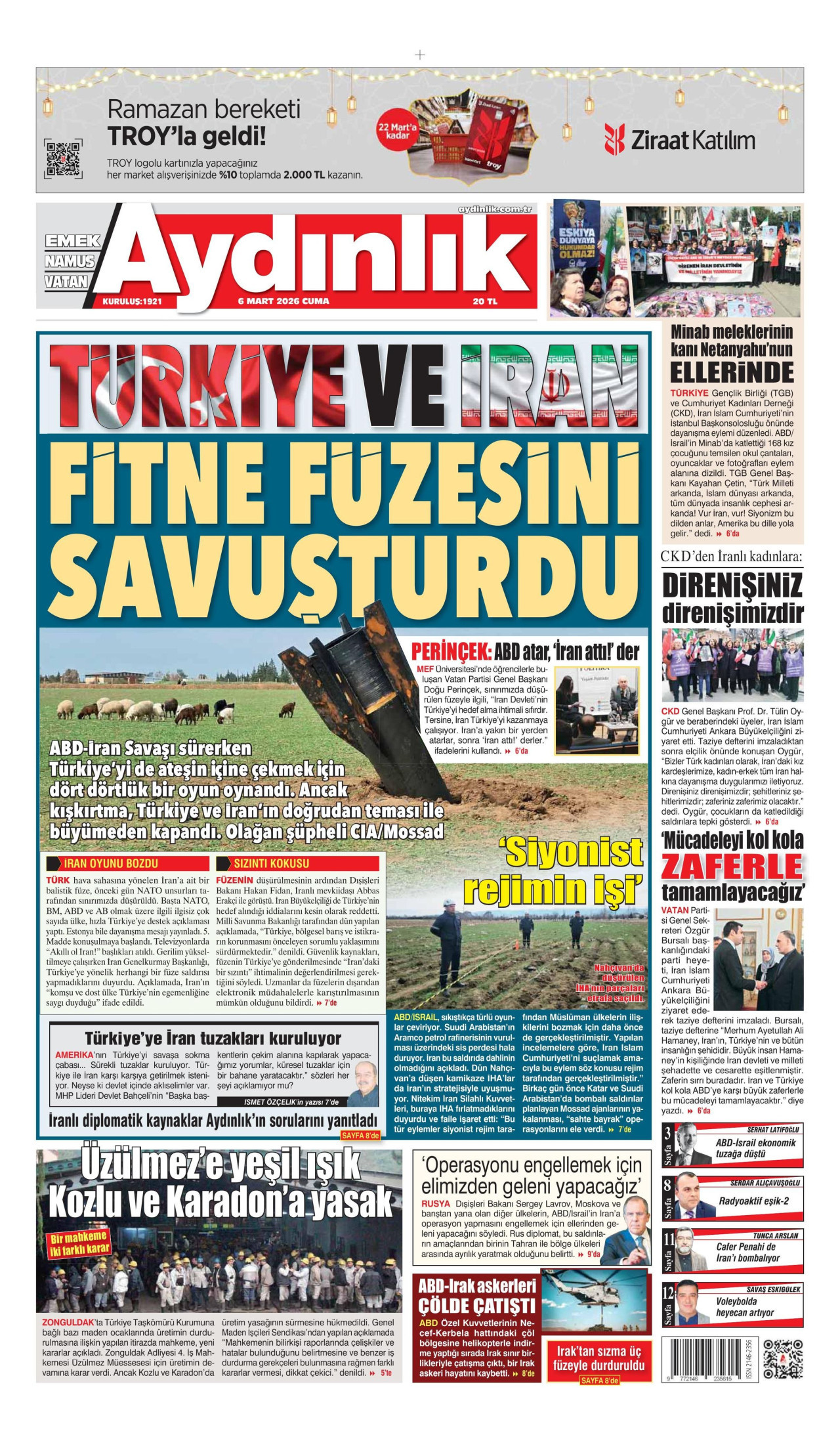 Aydınlık Gazetesi Manşet