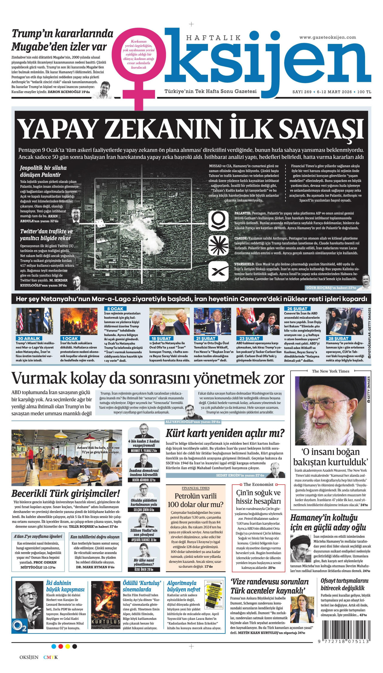 Oksijen Gazetesi Manşeti - 6 Mart 2026 Birinci Sayfa