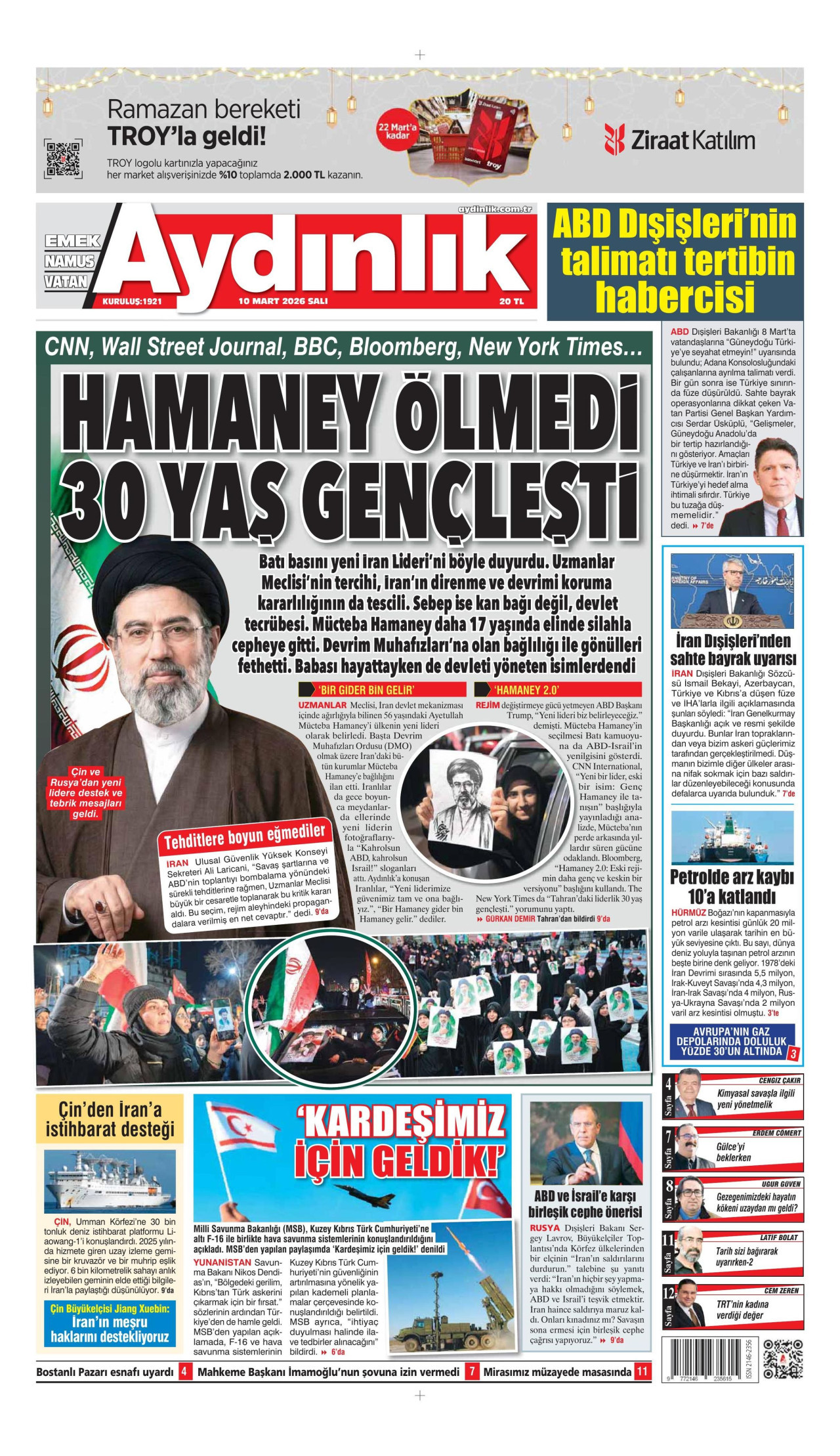 Aydınlık Gazetesi Manşet
