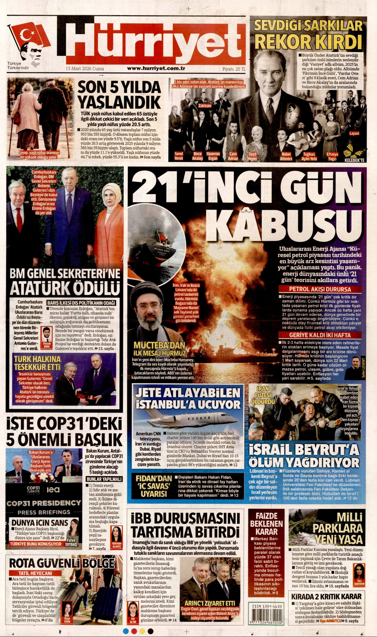 Hürriyet Gazetesi Manşeti