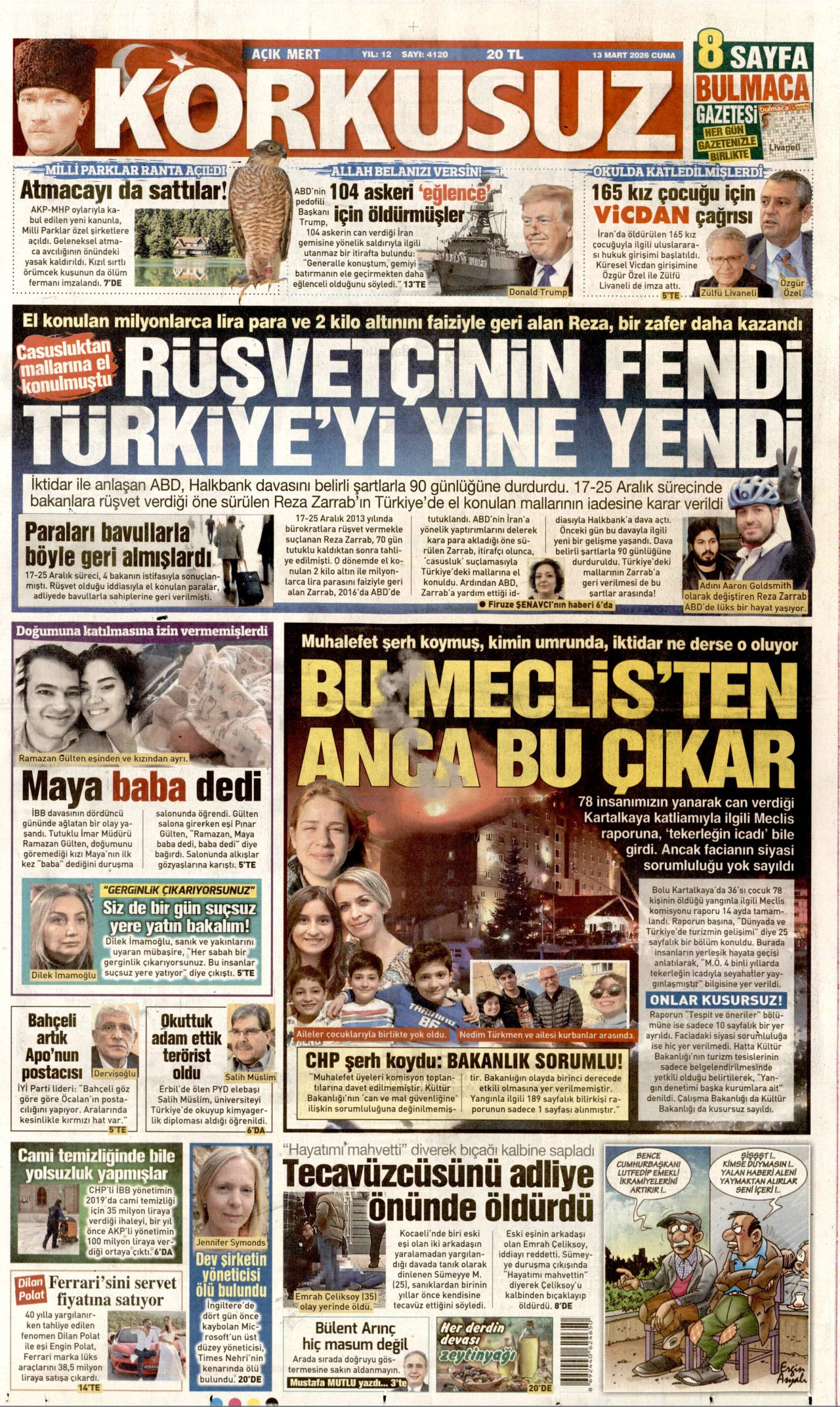 Korkusuz Gazetesi Manşeti