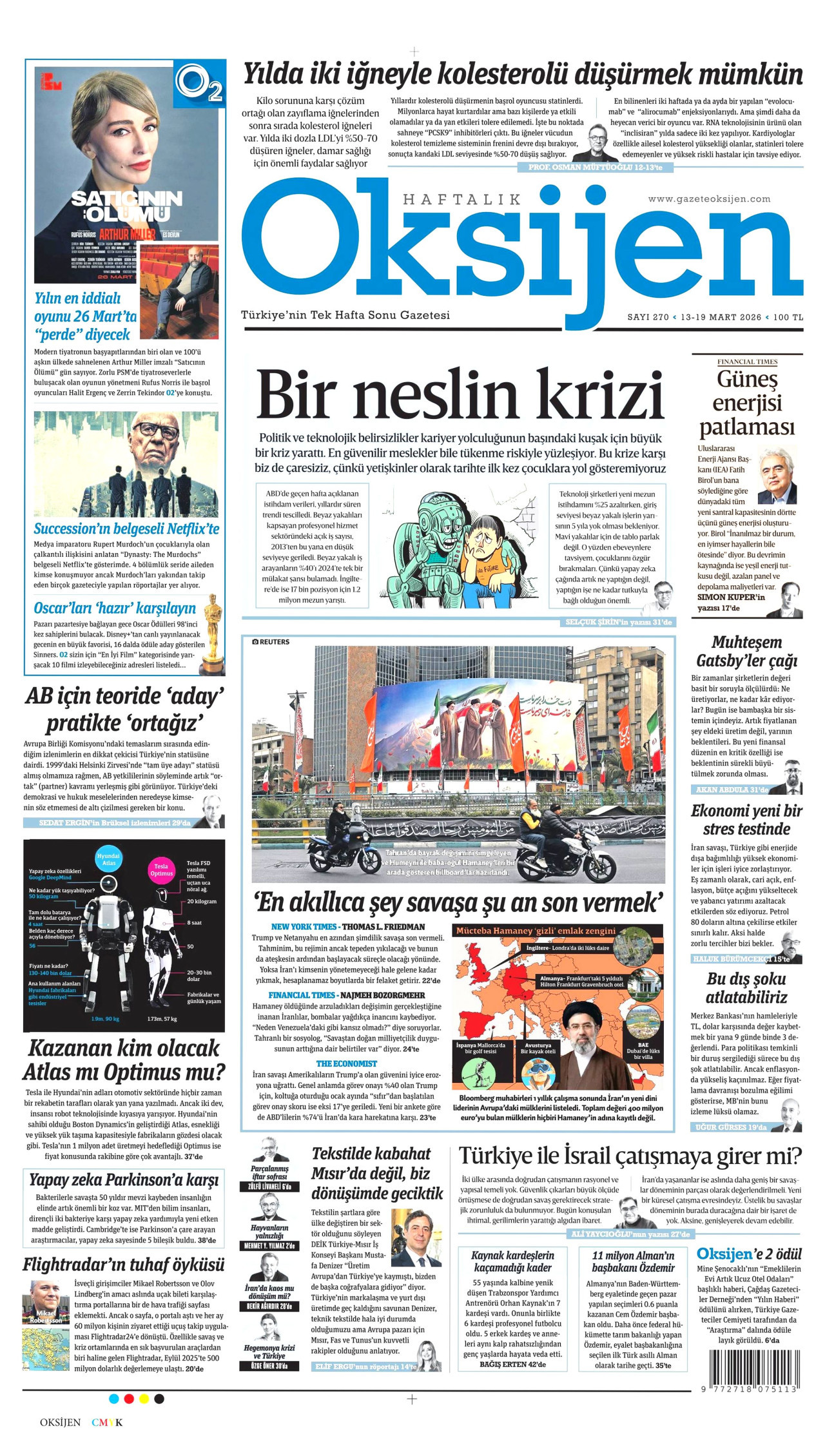 Oksijen Gazetesi Manşeti