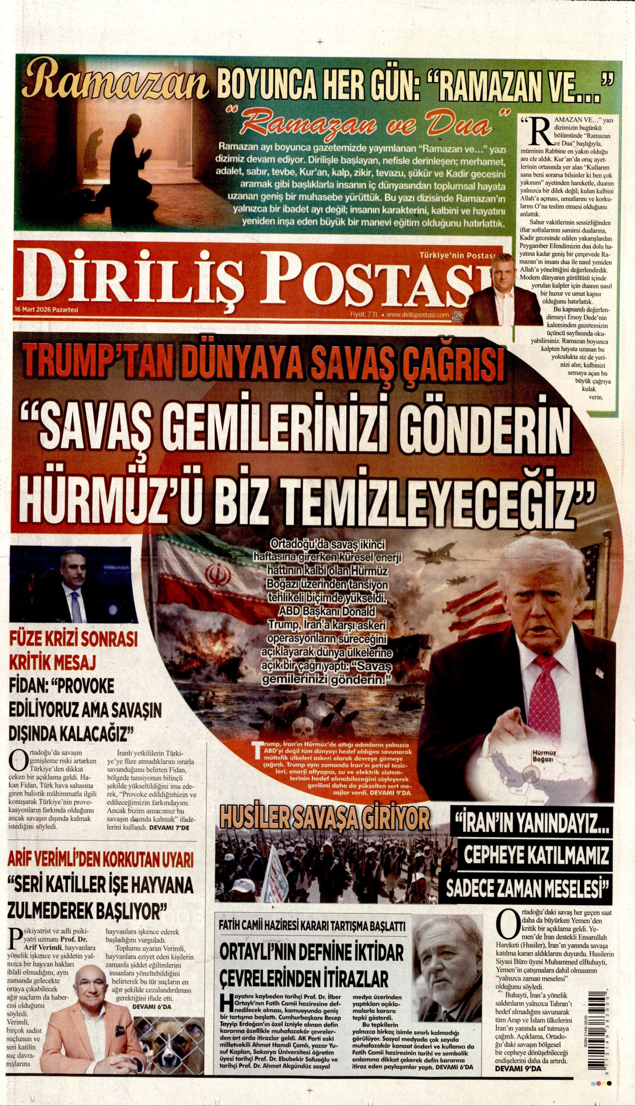Diriliş Postası Manşet