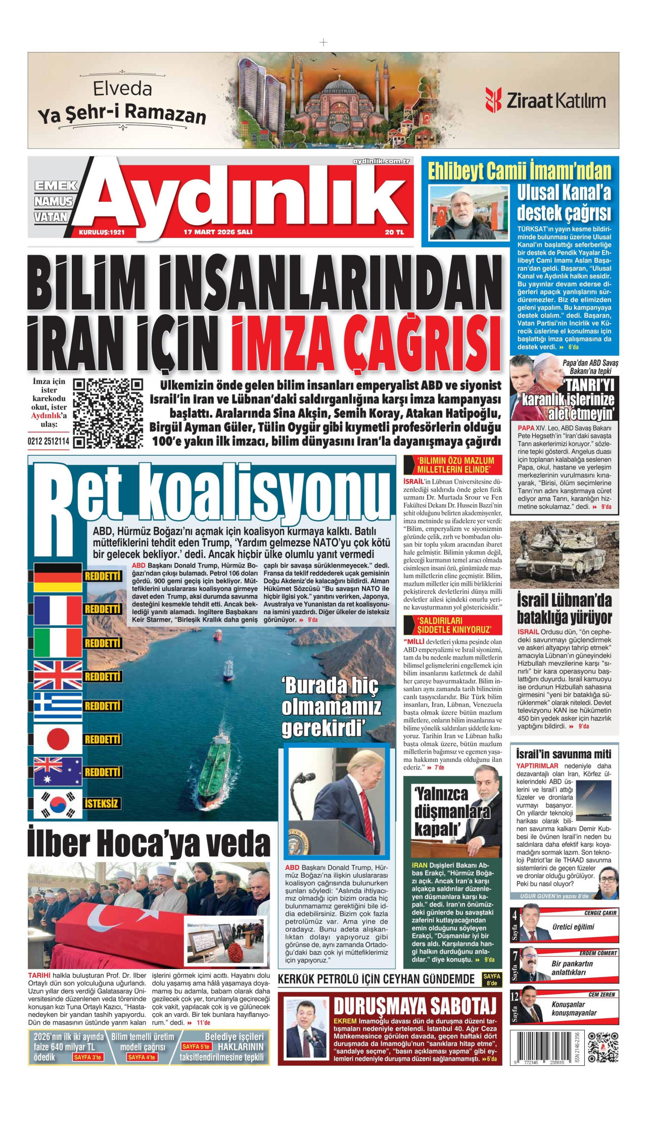 Aydınlık Gazetesi Manşet