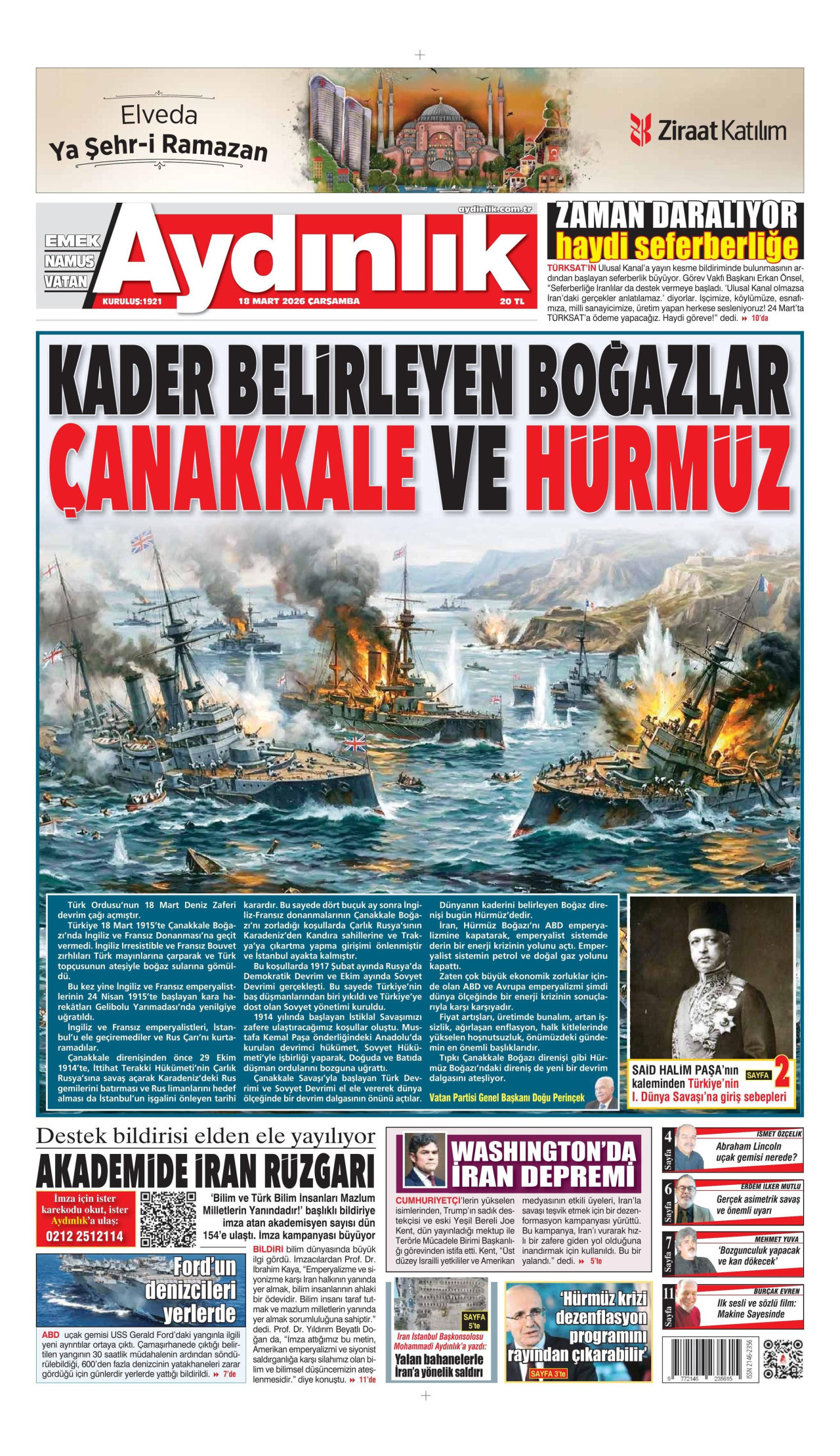 Aydınlık Gazetesi Manşet