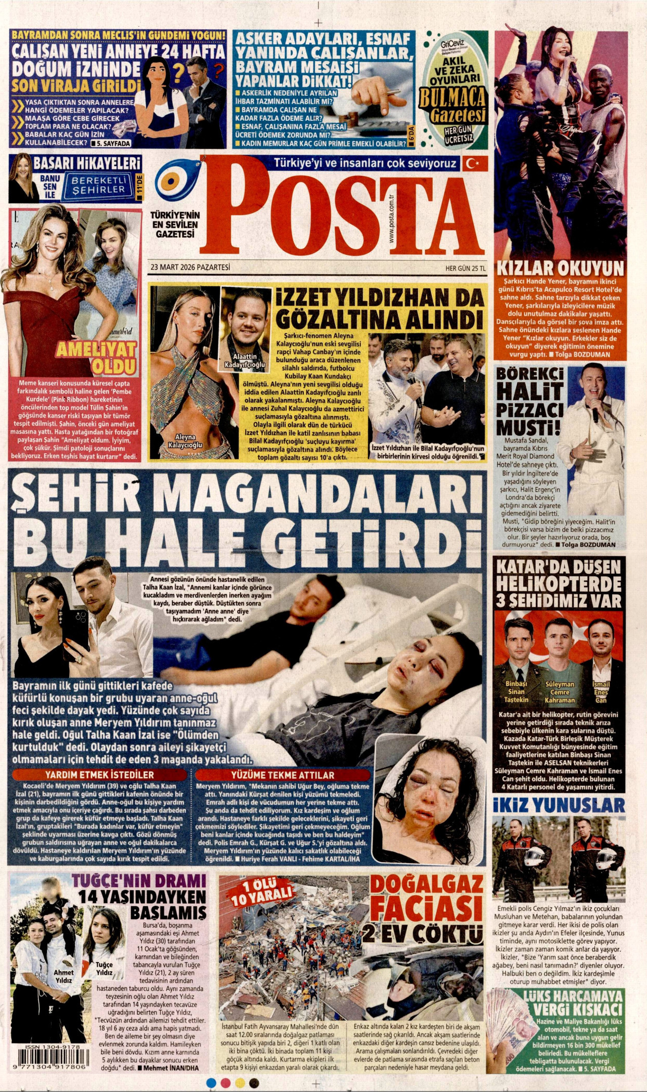 Posta Gazetesi Manşeti - 23.03.2026