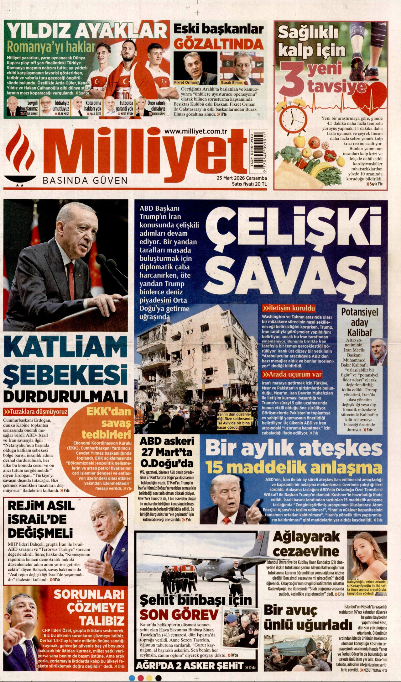 Milliyet Gazetesi Manşeti - 25.03.2026
