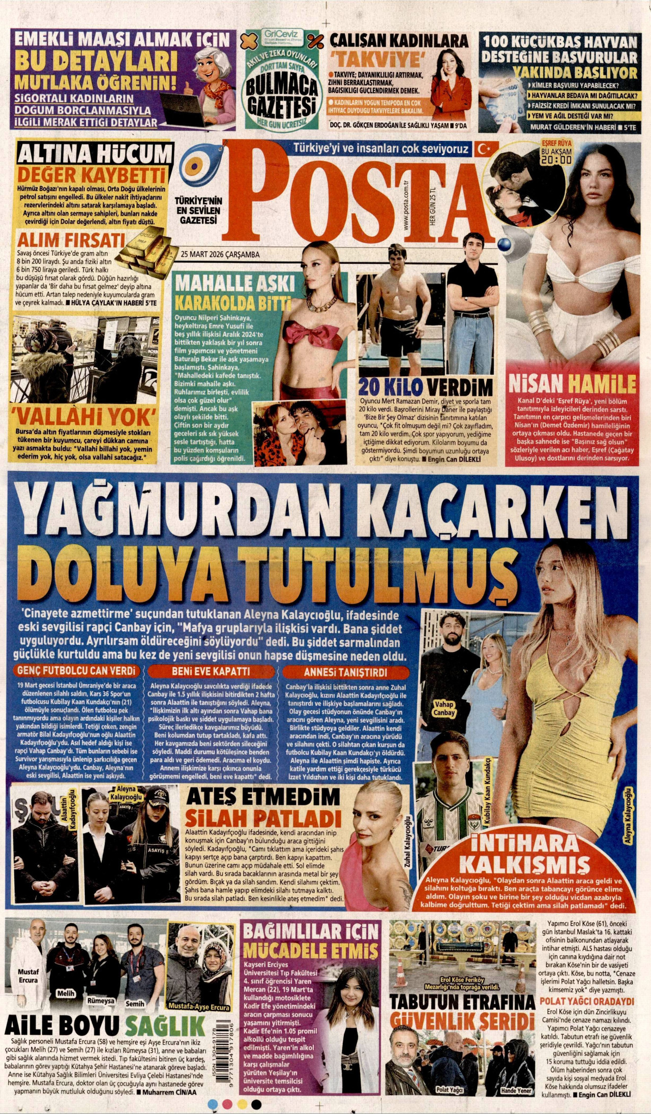 Posta Gazetesi Manşeti - 25.03.2026