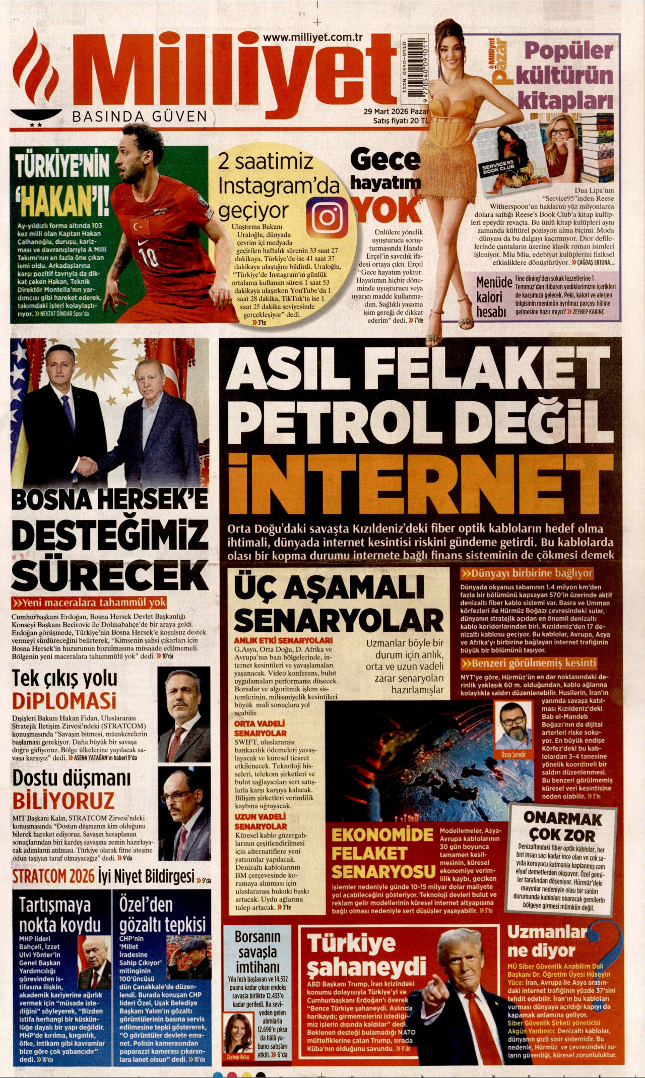 Milliyet Gazetesi Manşeti - 29.03.2026