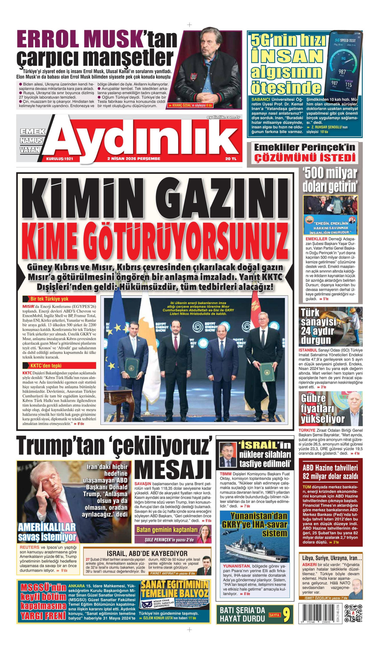 Aydınlık Gazetesi Manşet