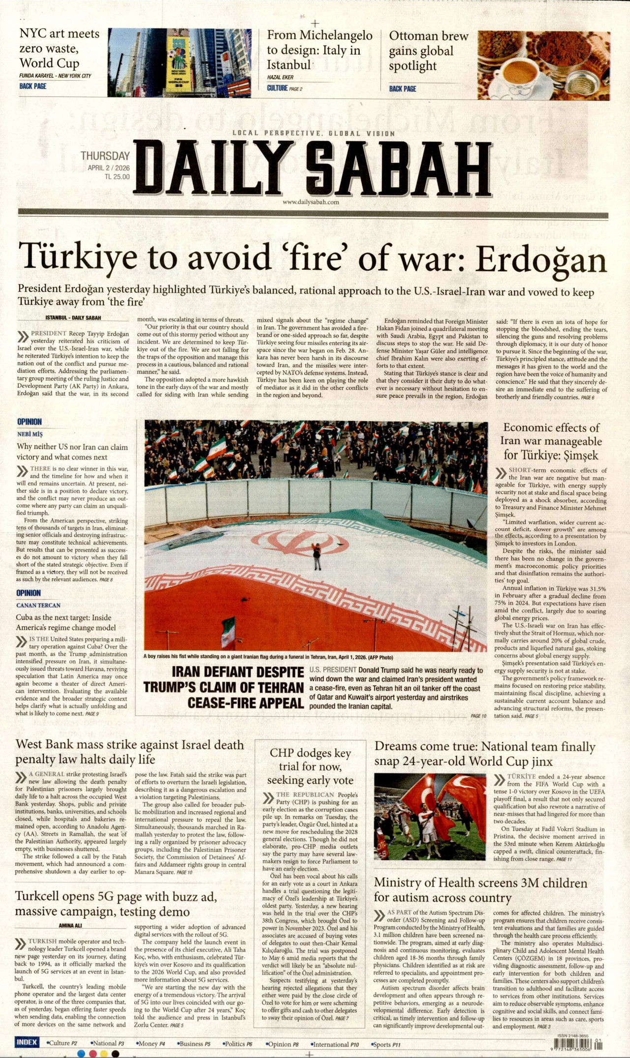 Daily Sabah Manşet