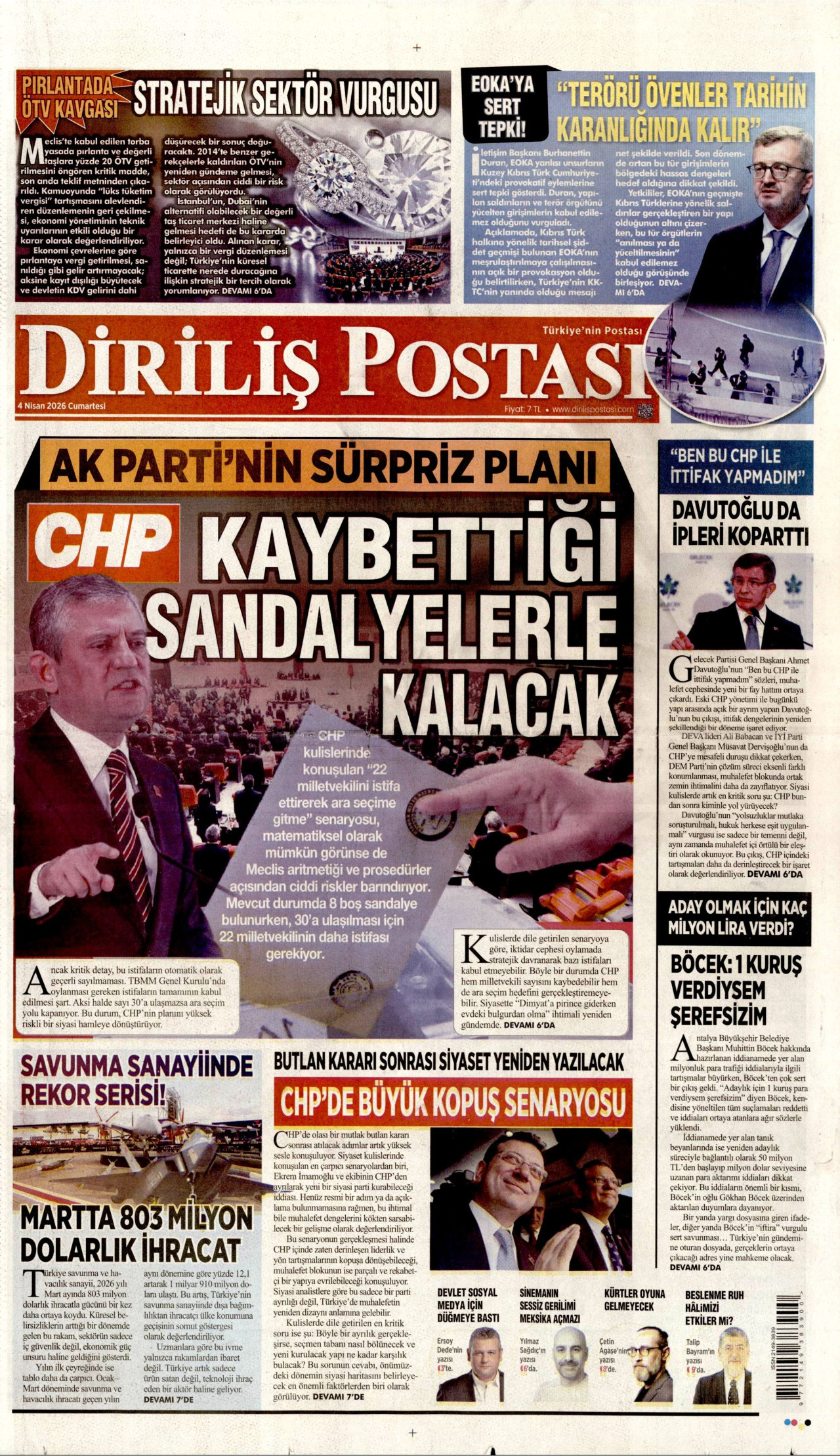Diriliş Postası Manşet