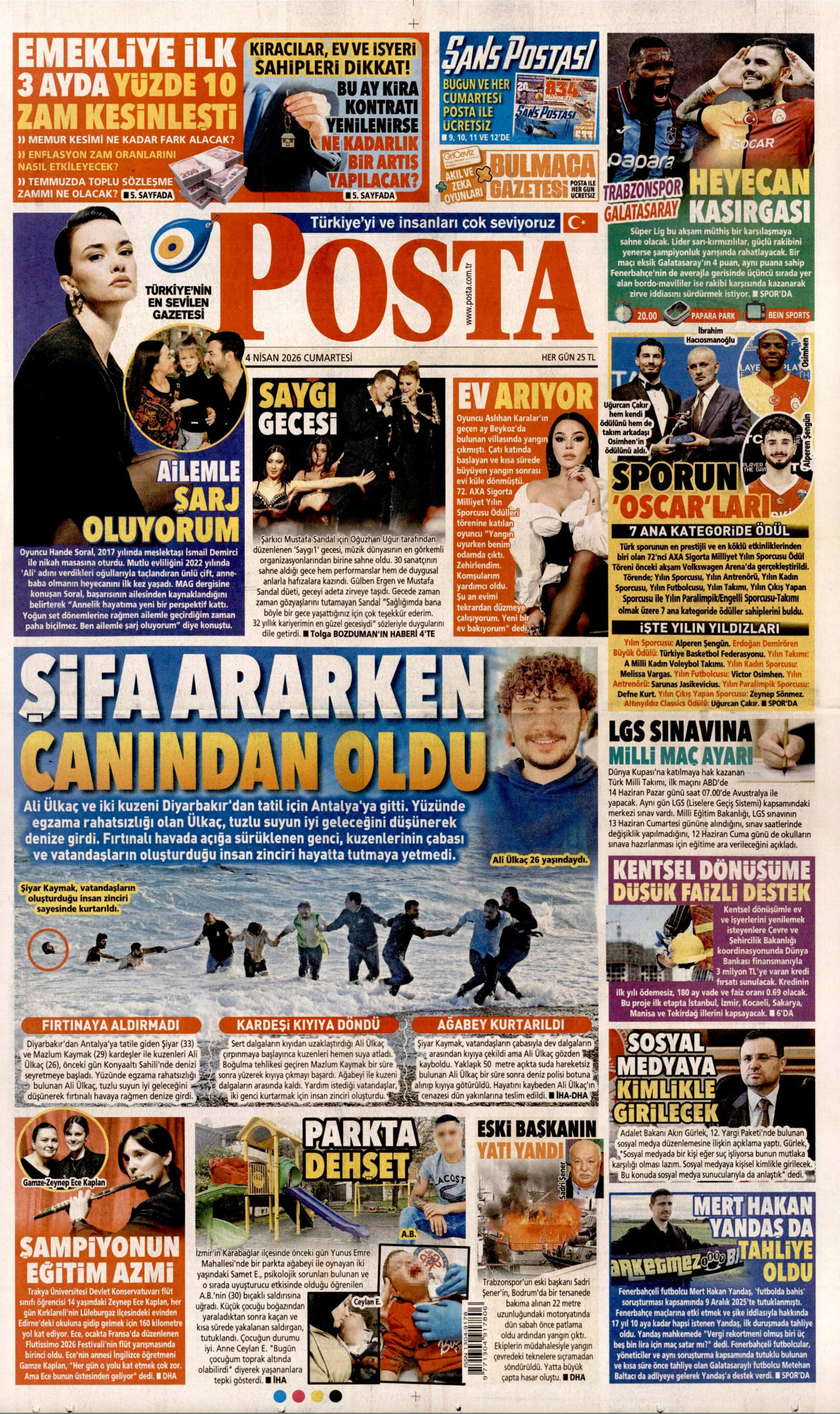 Posta Gazetesi Manşeti - 04.04.2026