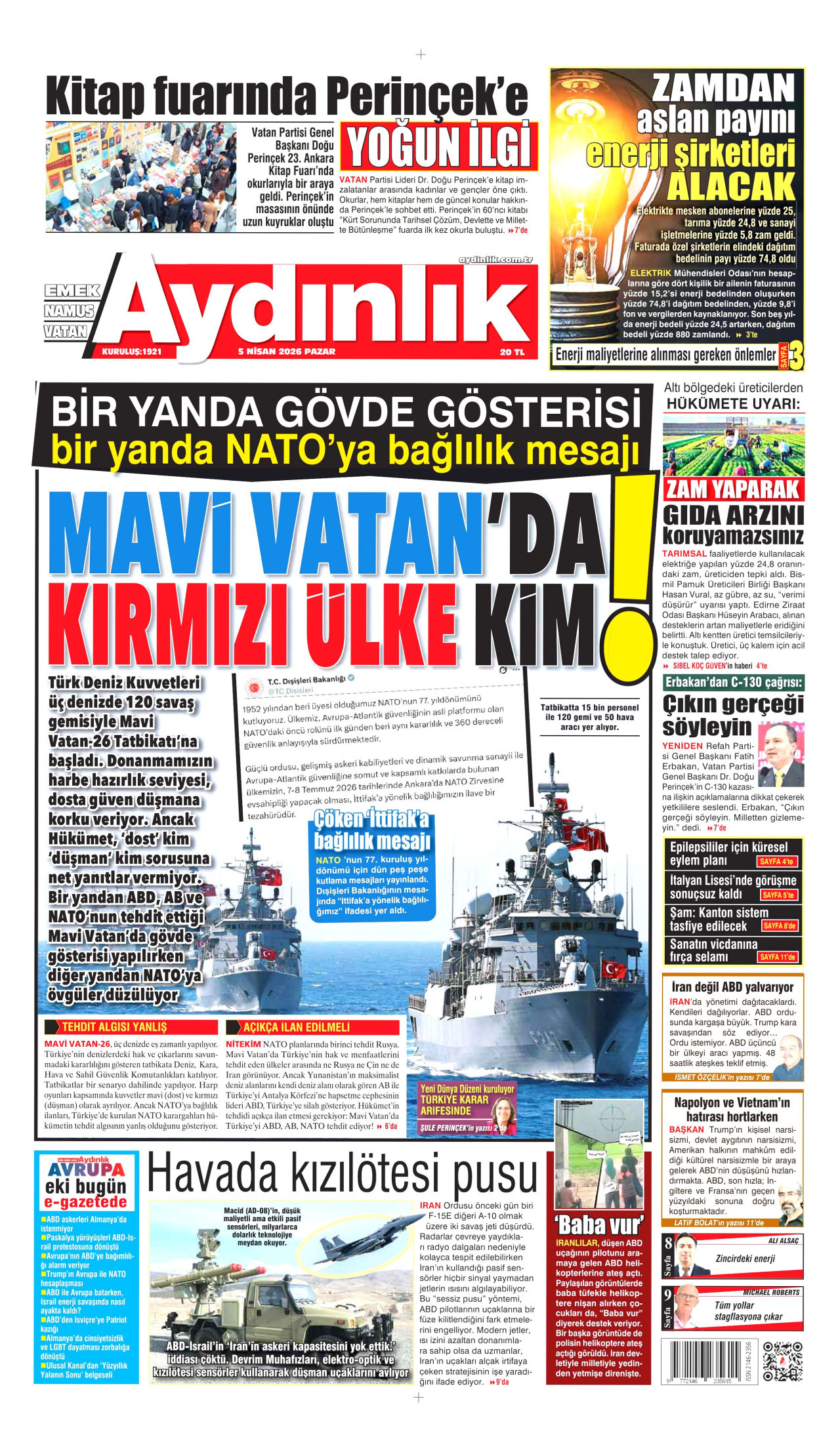Aydınlık Gazetesi Manşet
