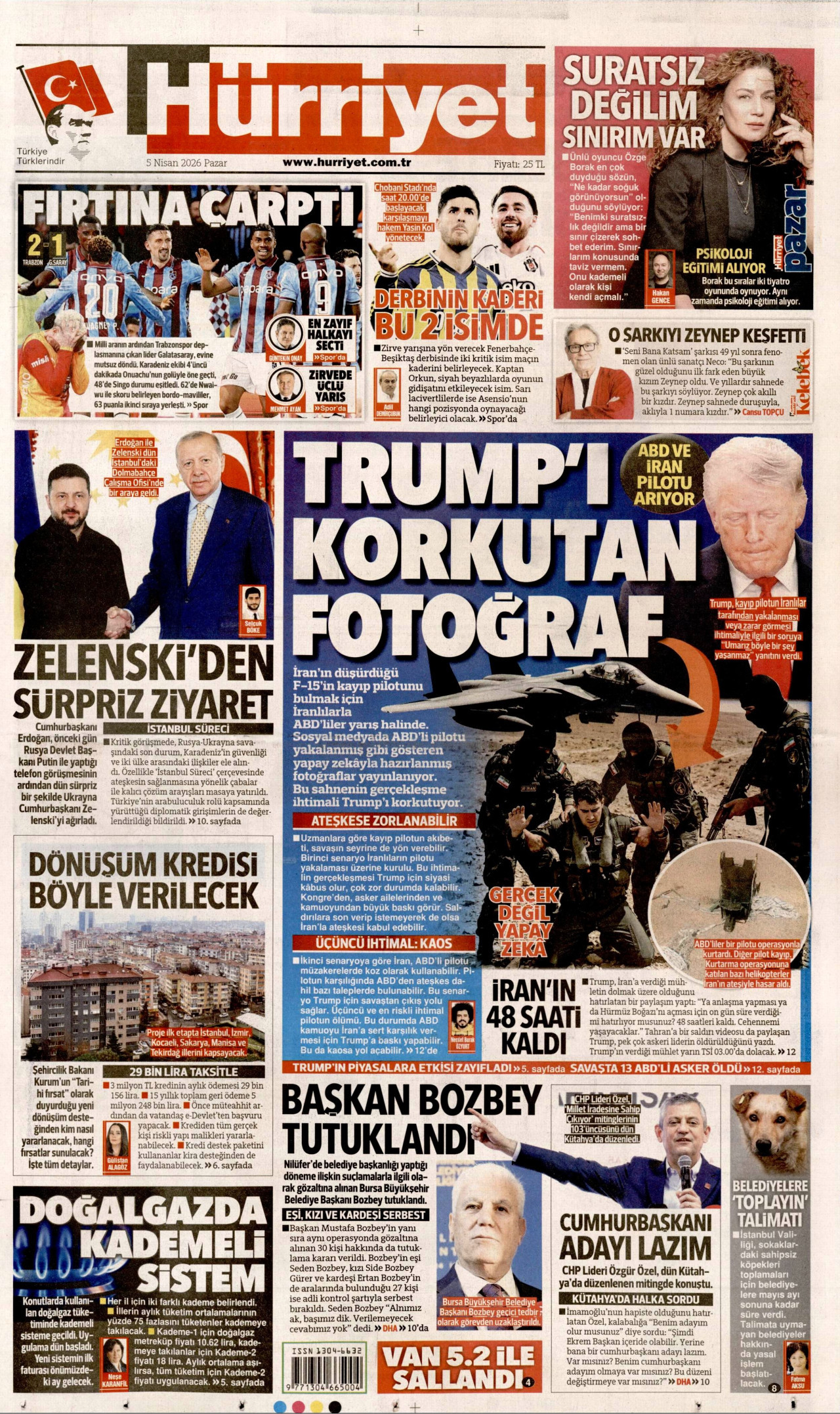 Hürriyet Gazetesi Manşeti - 05.04.2026