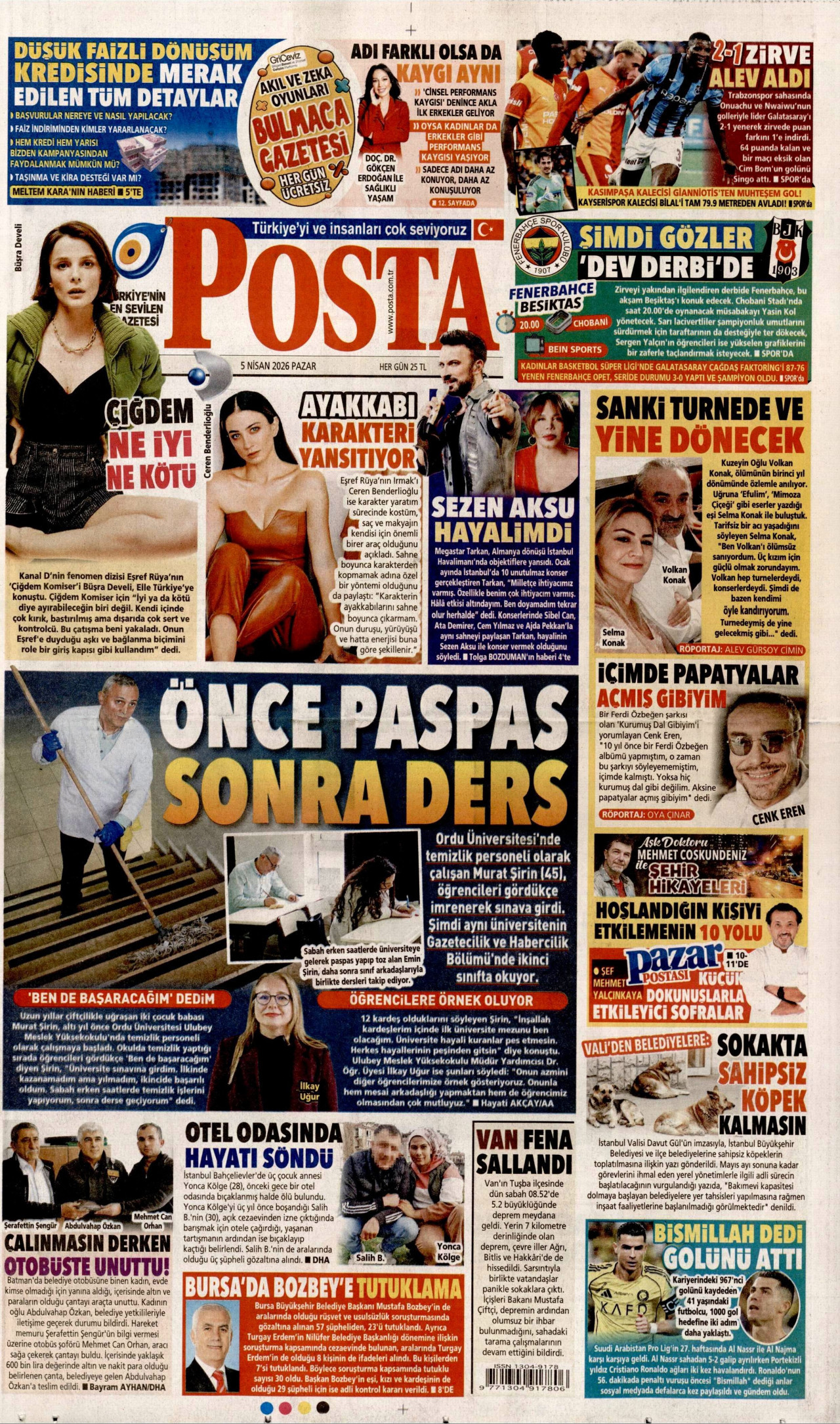 Posta Gazetesi Manşeti - 05.04.2026