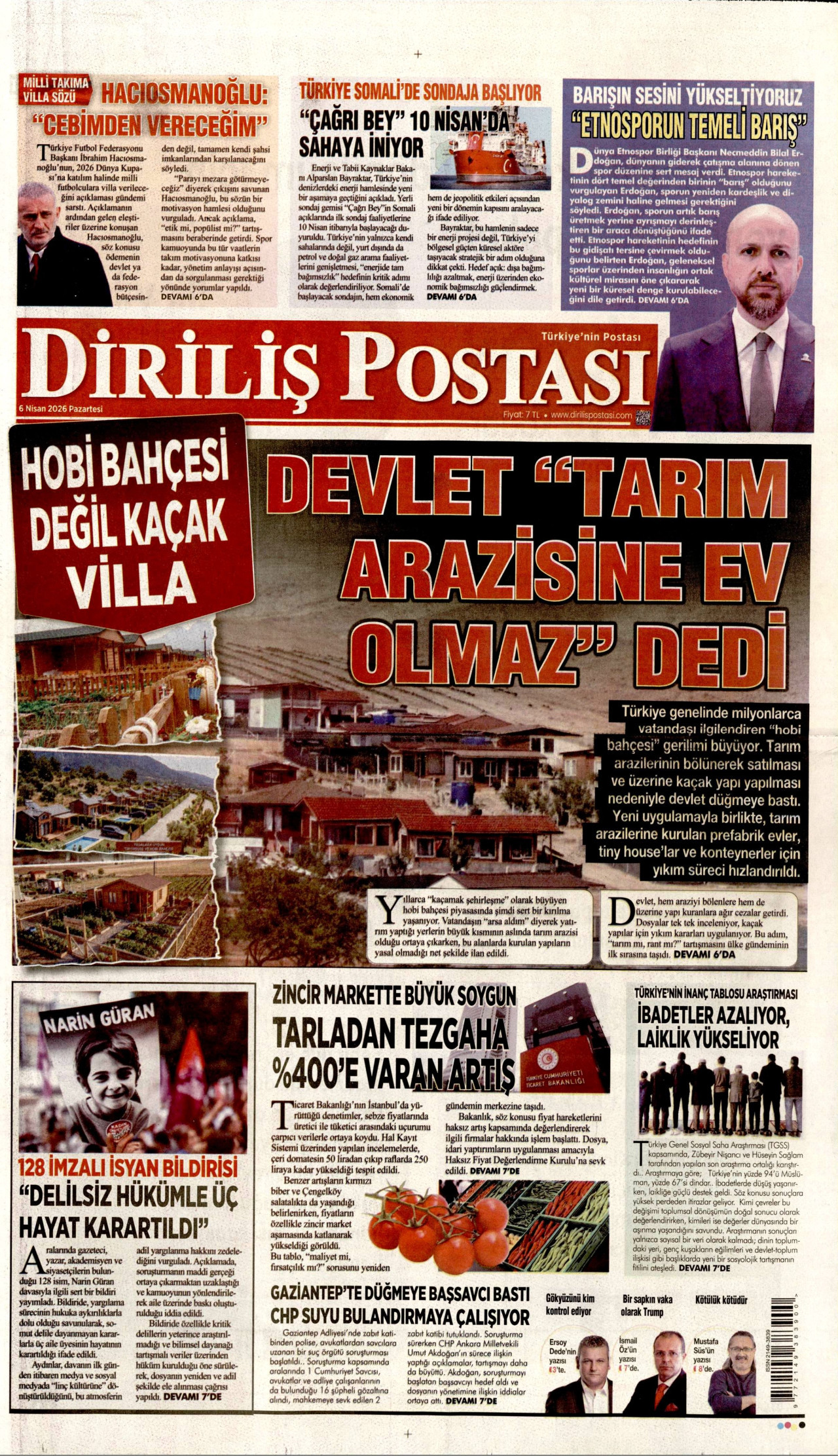 Diriliş Postası Manşet