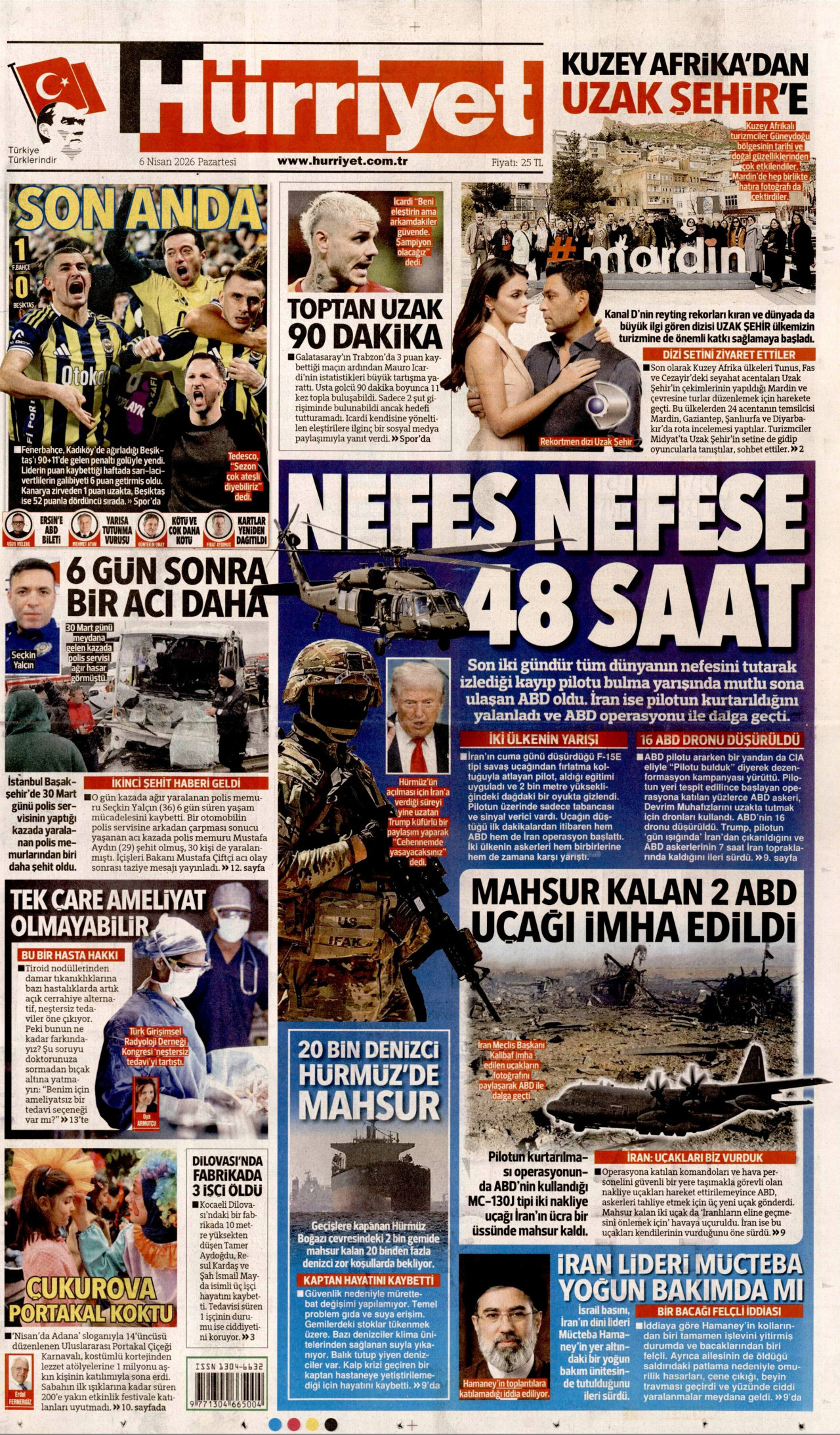 Hürriyet Gazetesi Manşeti - 06.04.2026