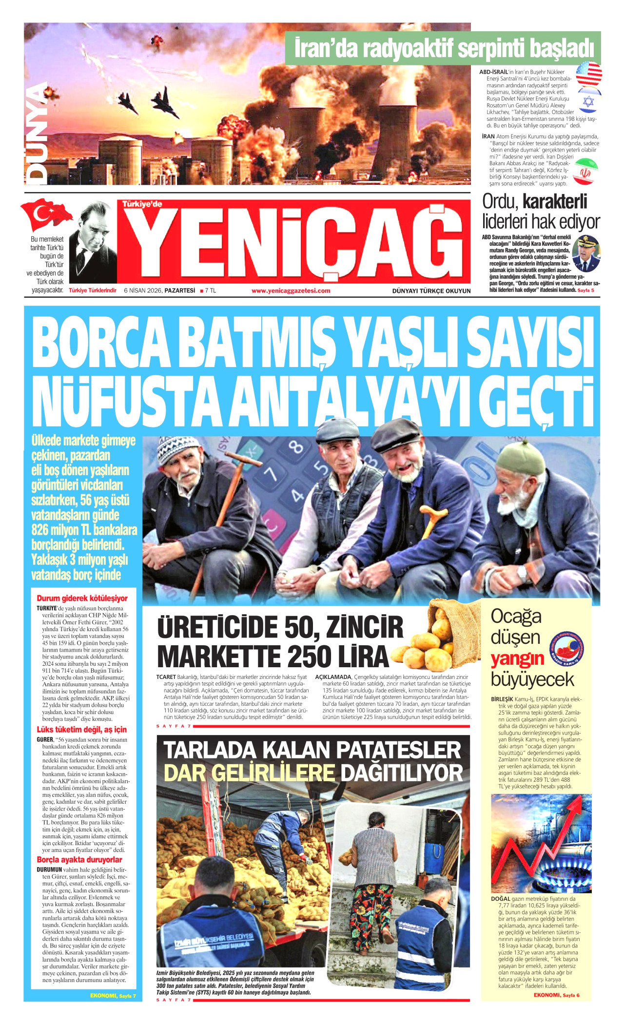 Yeniçağ Gazetesi Manşeti - 06.04.2026