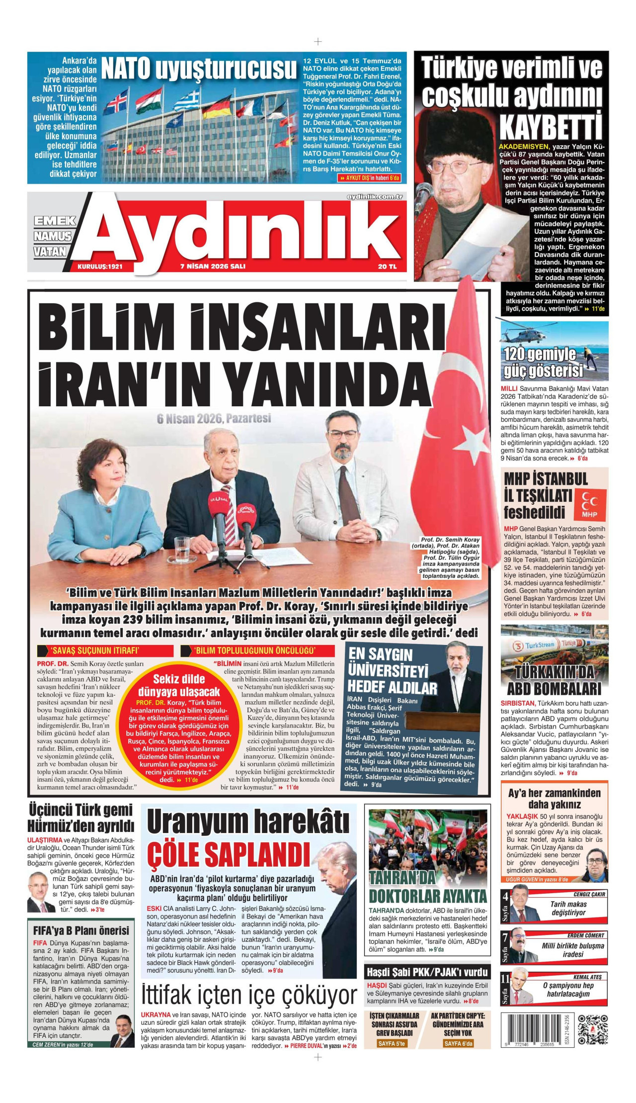 Aydınlık Gazetesi Manşet