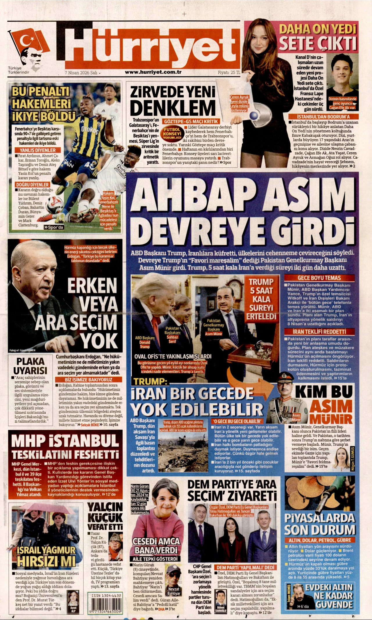 Hürriyet Gazetesi Manşeti - 07.04.2026