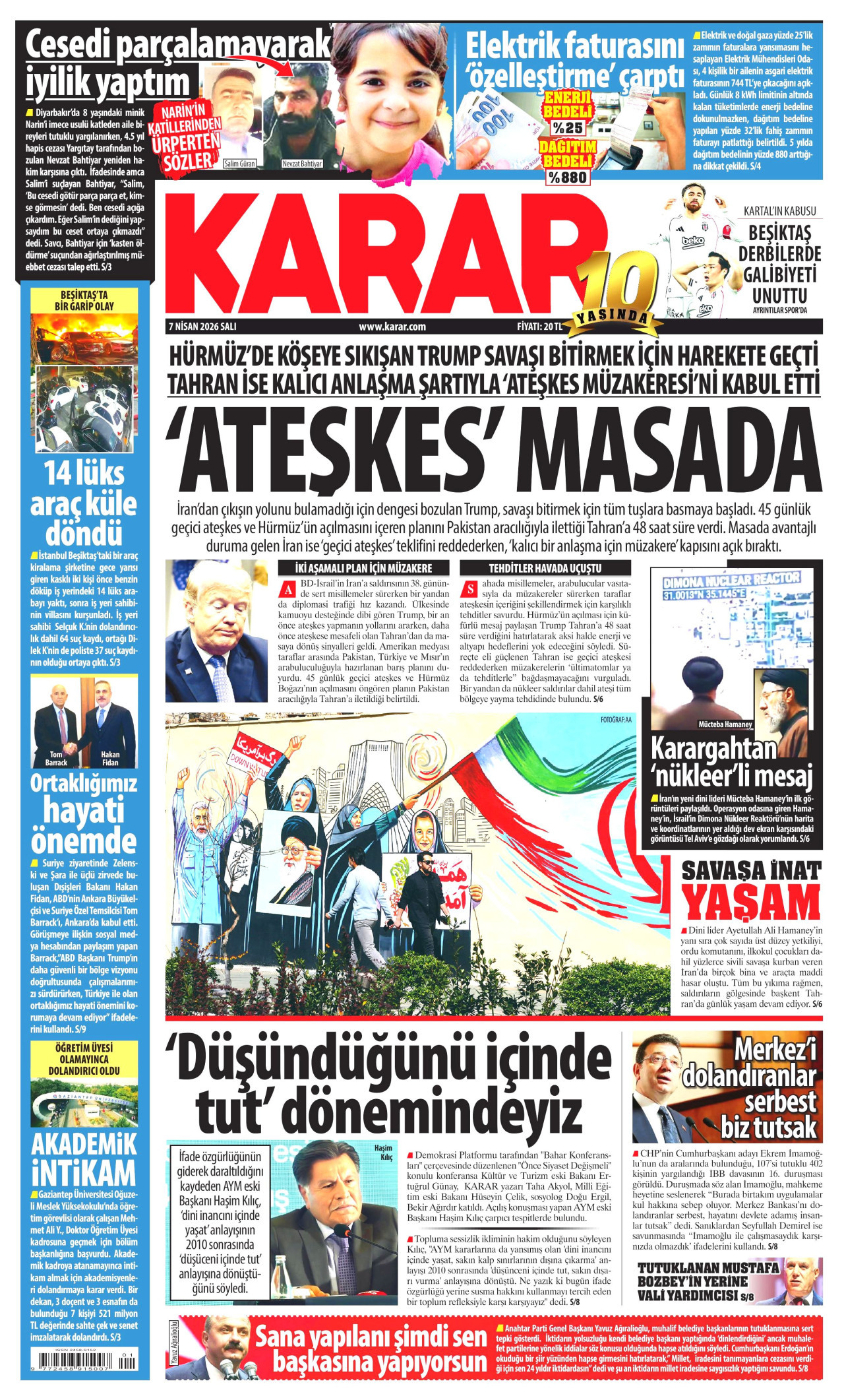 Karar Gazetesi Manşeti - 07.04.2026