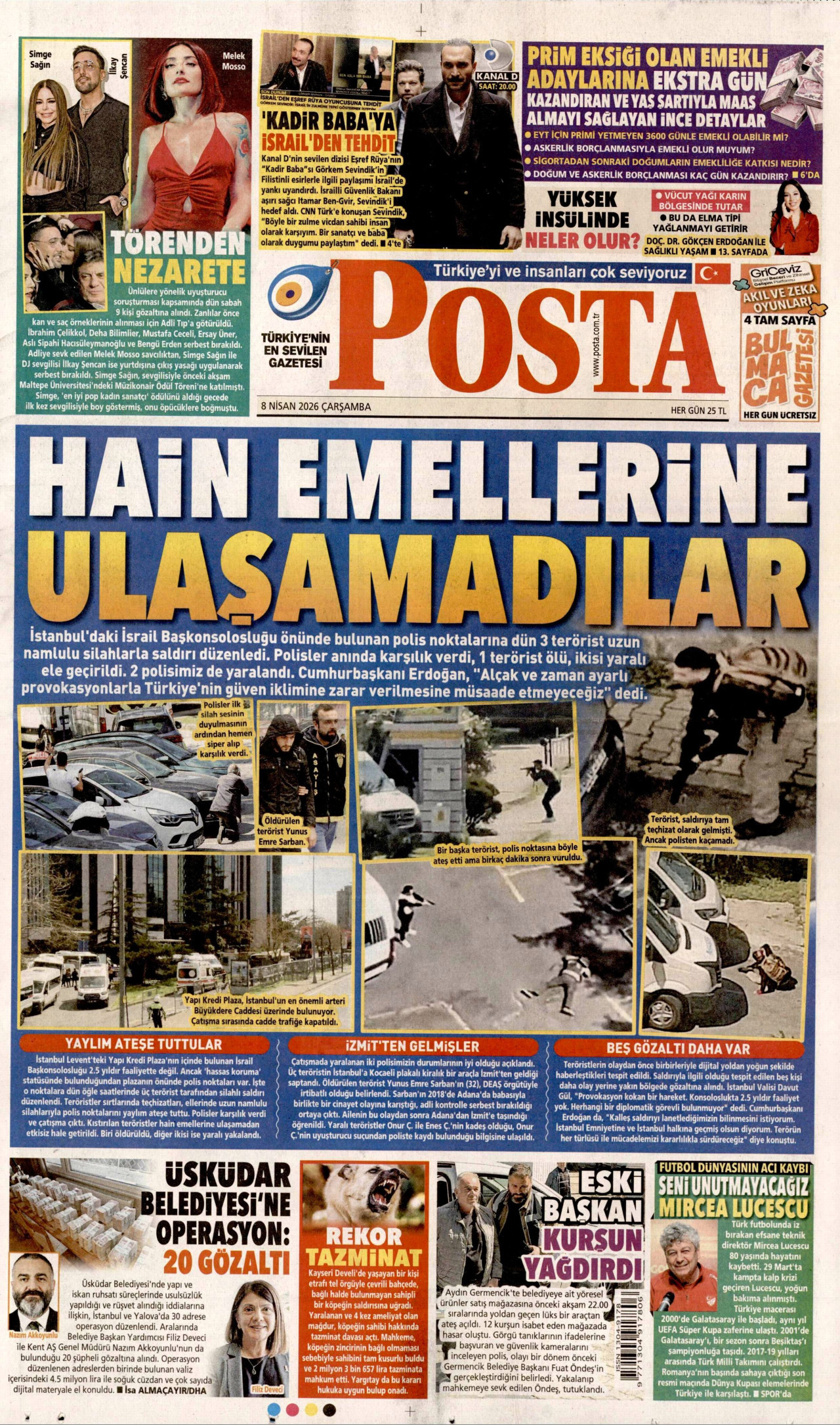 Posta Gazetesi Manşeti - 08.04.2026