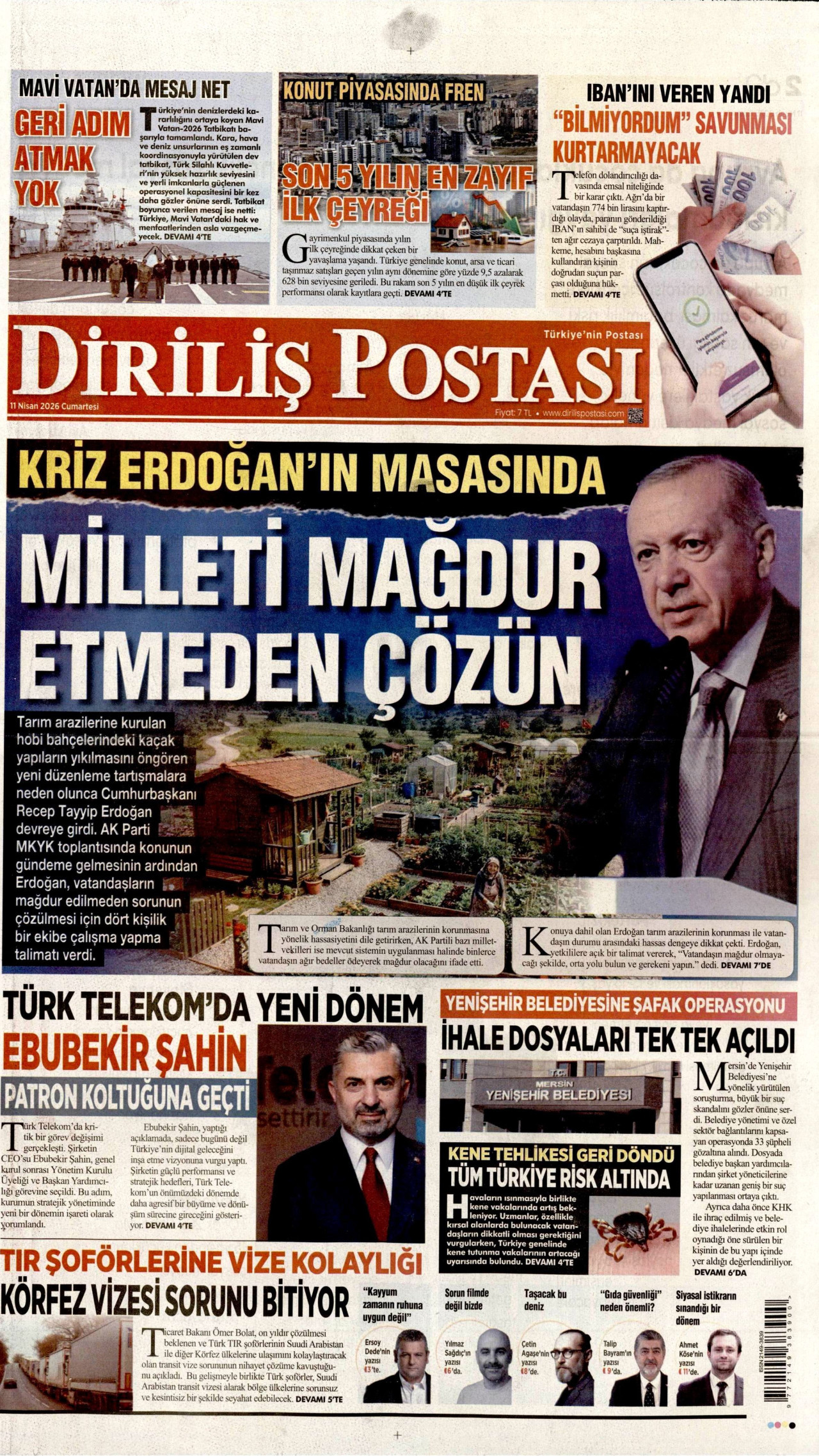 Diriliş Postası Manşet