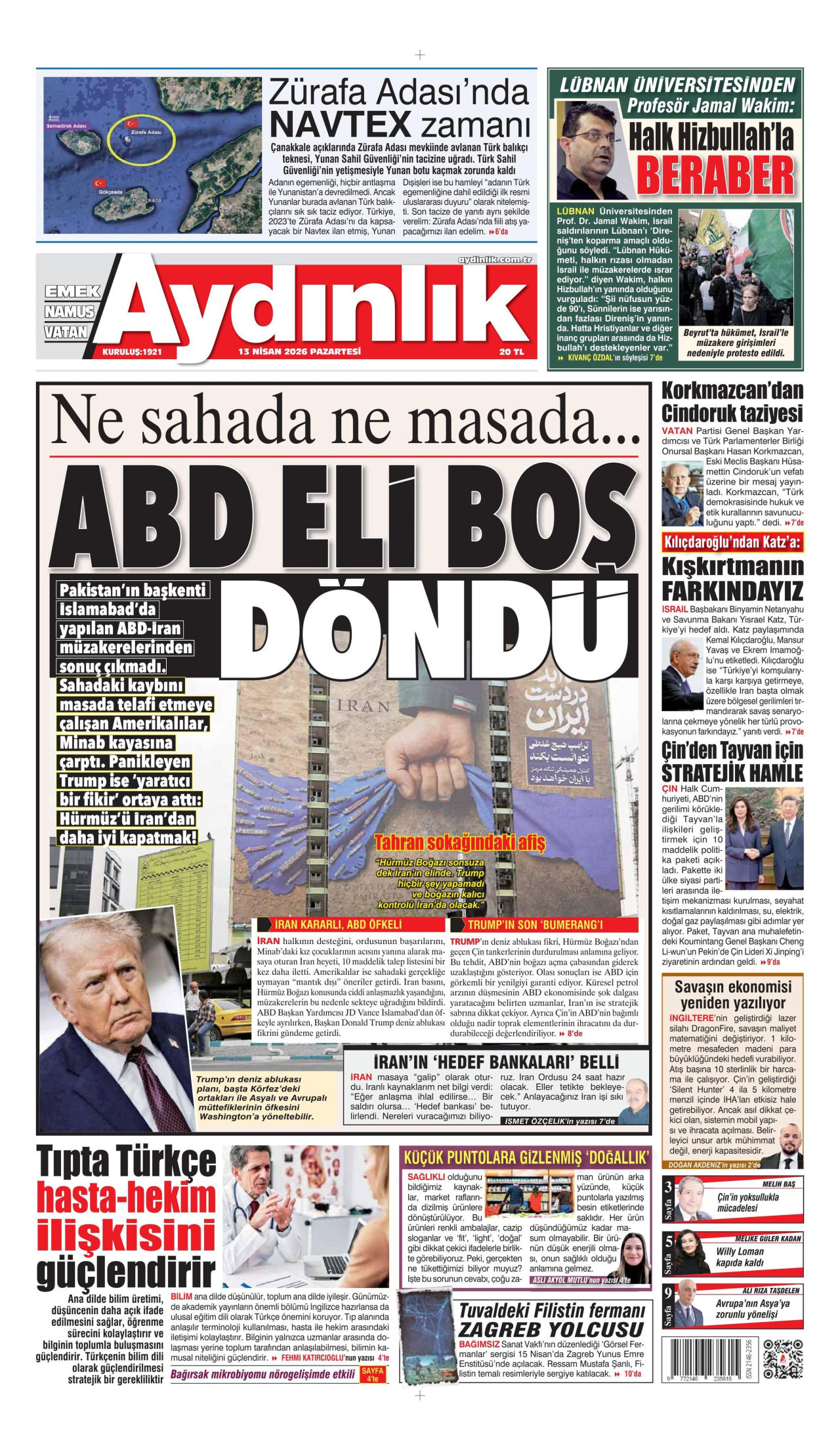 Aydınlık Gazetesi Manşet