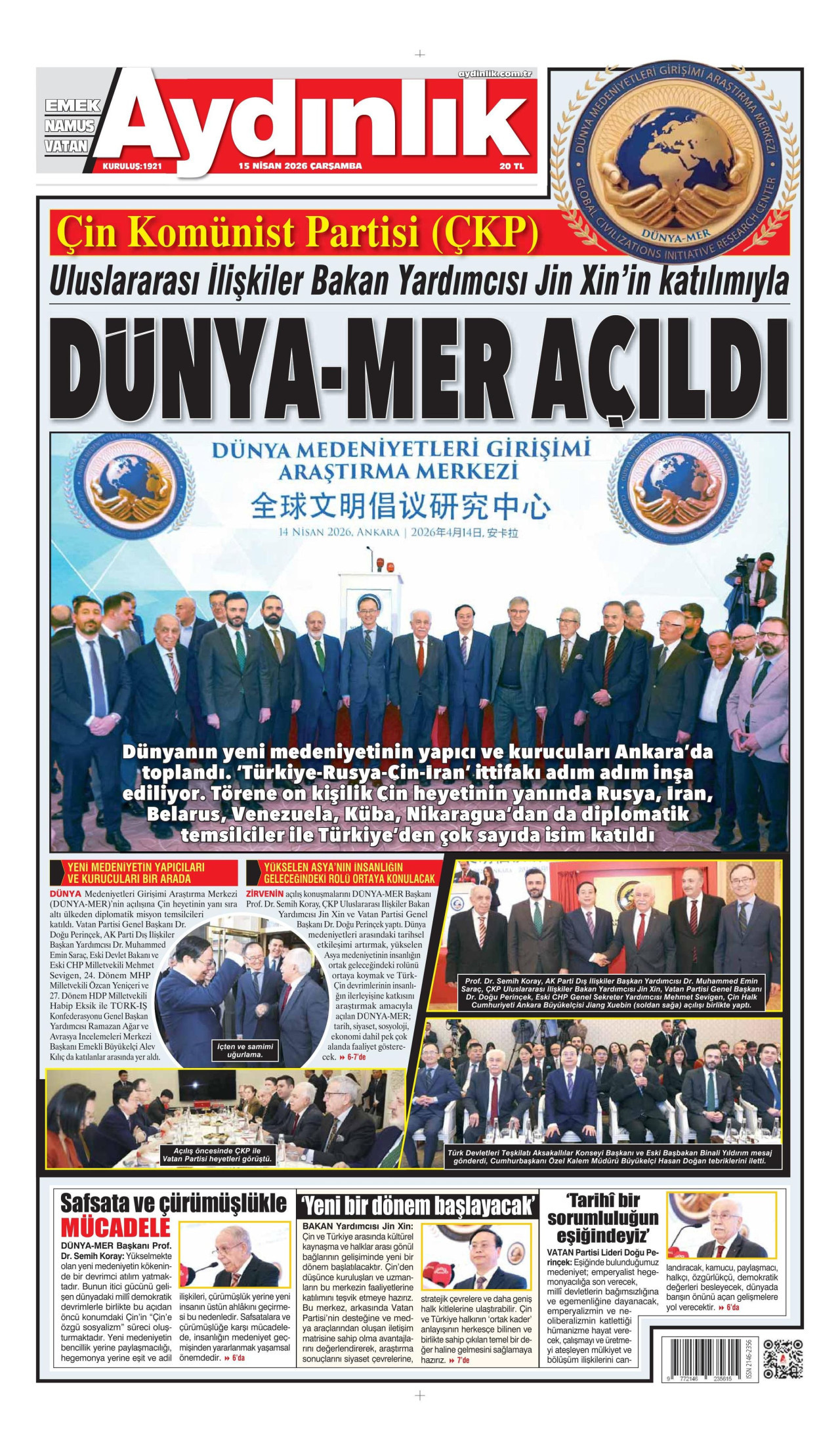 Aydınlık Gazetesi Manşet