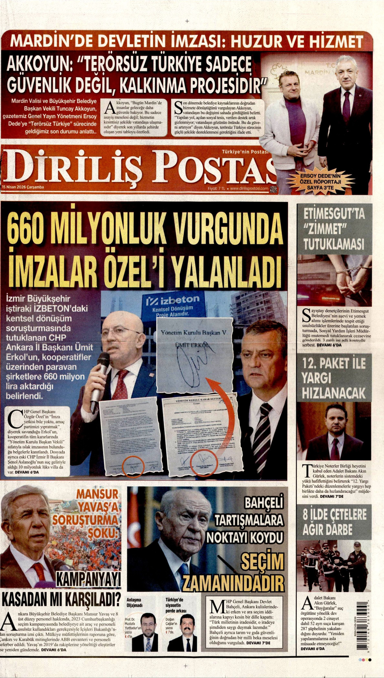Diriliş Postası Manşet