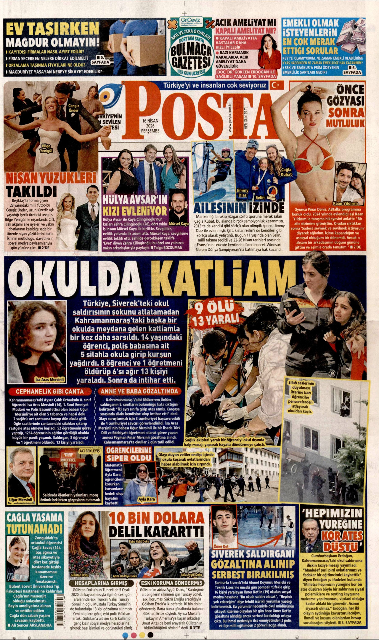 Posta Gazetesi Manşeti