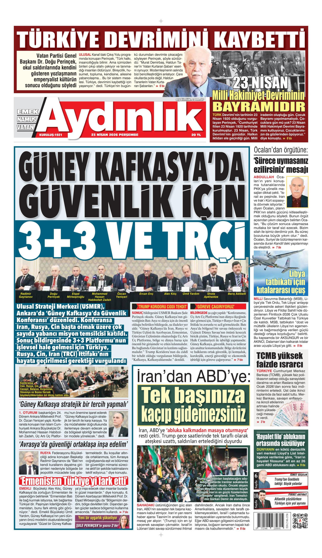 Aydınlık Gazetesi Manşet