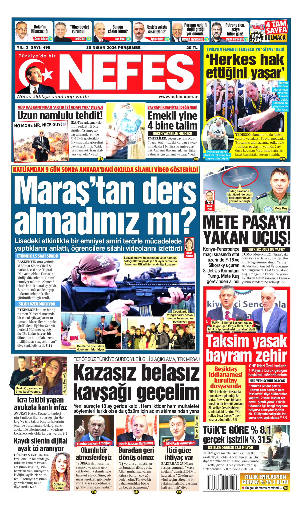 Nefes Gazetesi Manşeti - 30.04.2026